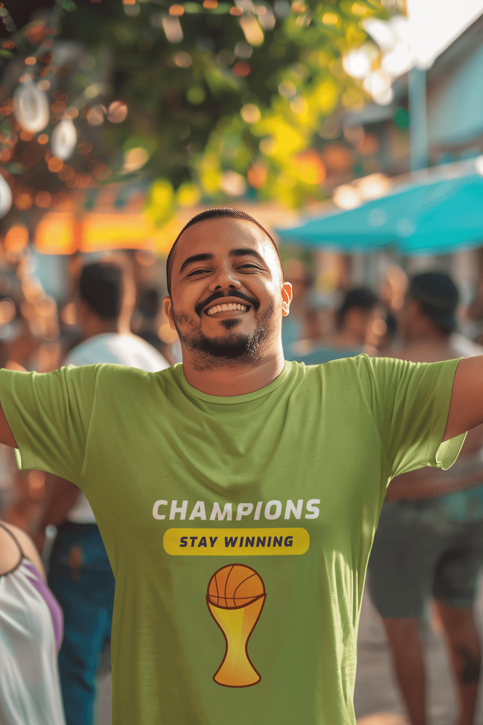 Champions Male Round Neck Half Sleeve T-shirt - Lyssian