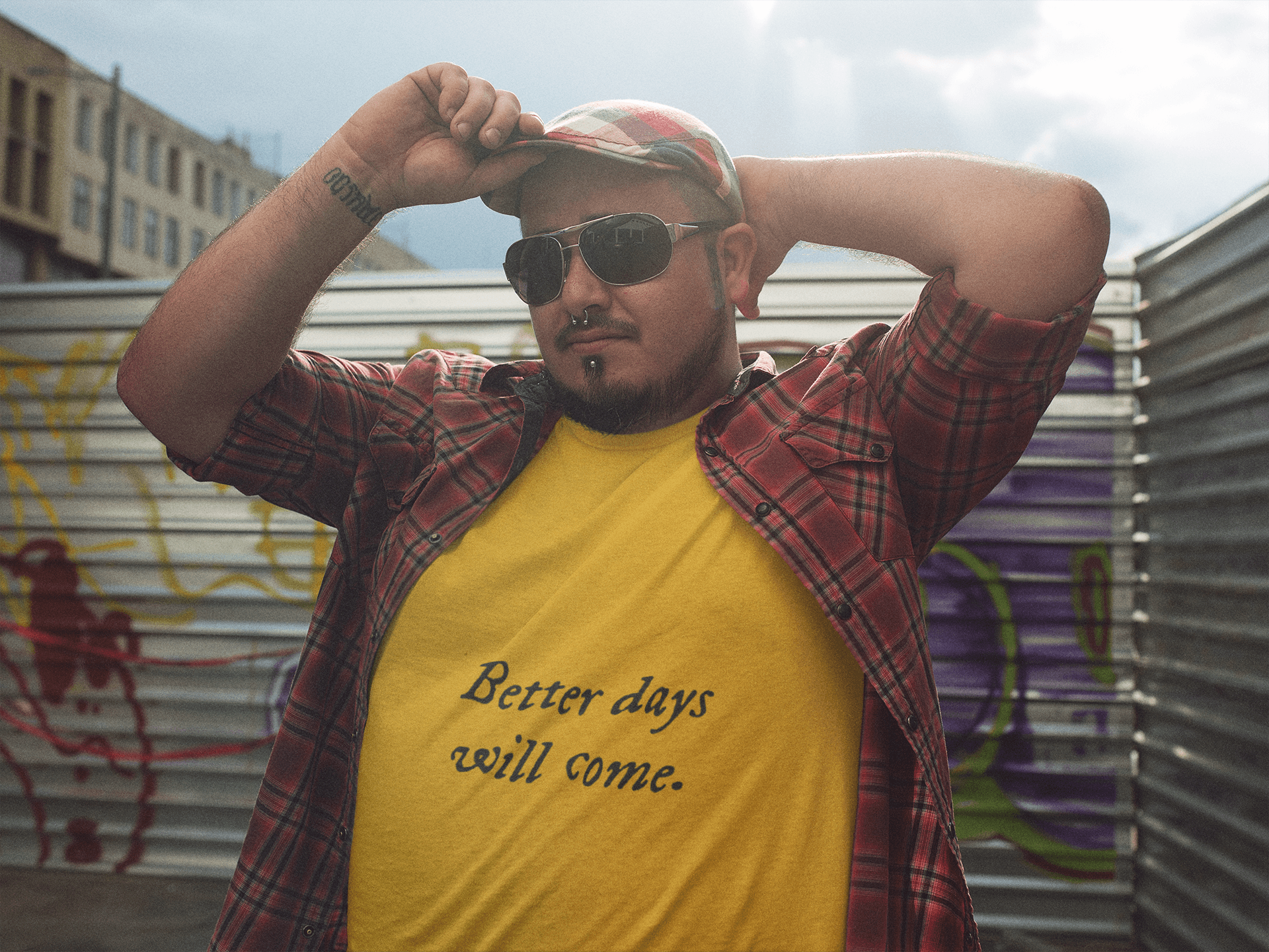 Better Days Men's Plus Size T-shirt - Lyssian