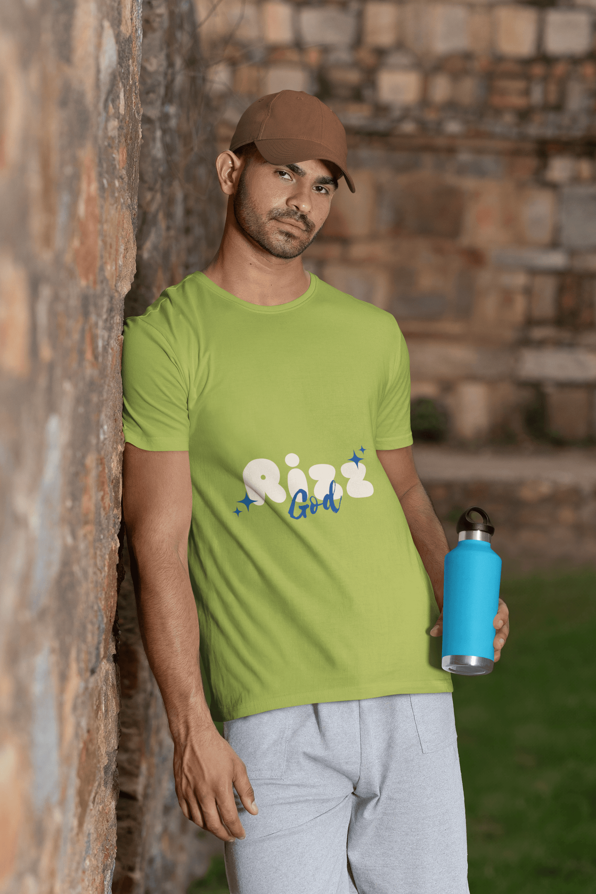 Rizz God Men's Round Neck Half Sleeve T-shirt - Lyssian