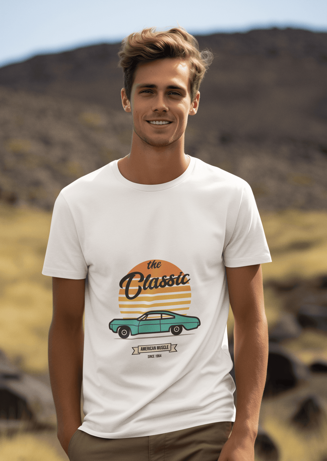 American Muscle Male Round Neck Half Sleeve T-shirt - Lyssian
