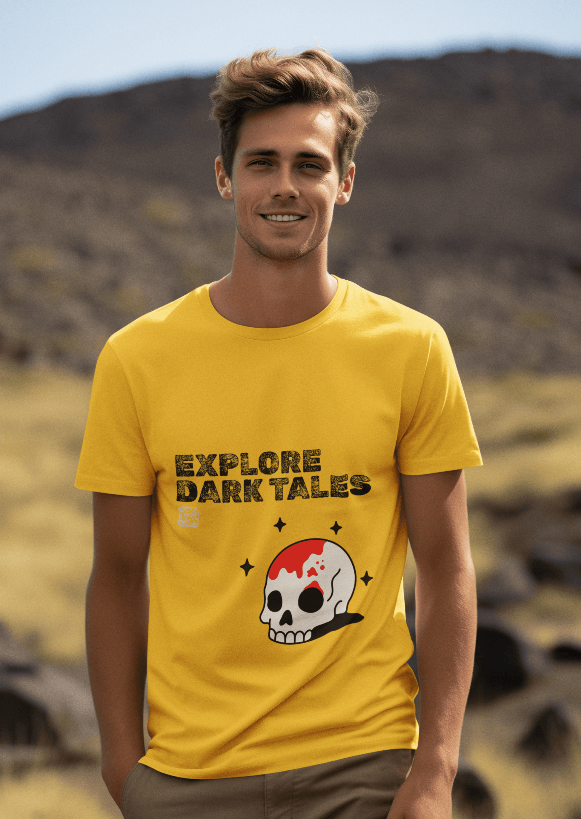 Dark Tales Male Round Neck Half Sleeve T-shirt - Lyssian