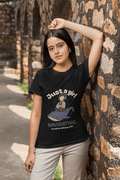 A Girl Women's Round Neck Half Sleeve T-shirt