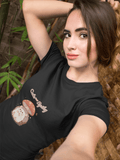 Cute and Spiky Women's Round Neck Half Sleeve T-shirt - Lyssian