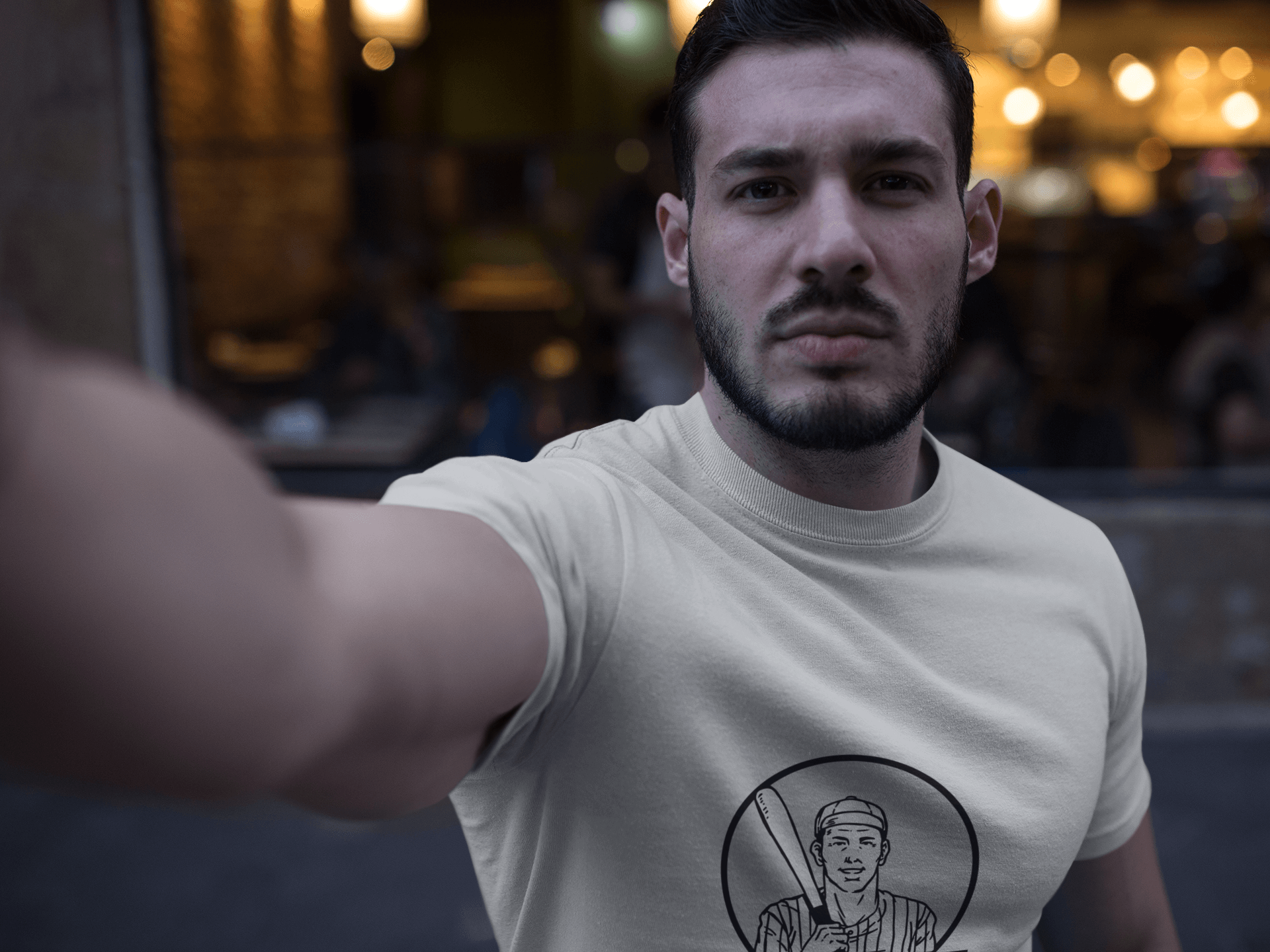 Ball Male Round Neck Half Sleeve T-shirt - Lyssian