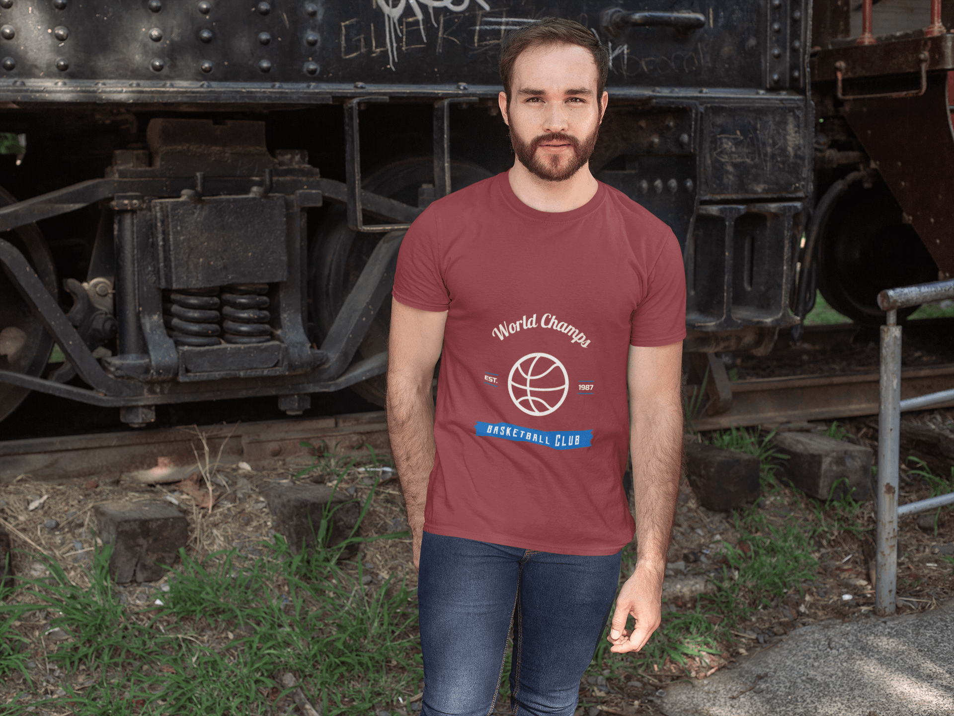 Basketball Club Male Round Neck Half Sleeve T-shirt - Lyssian