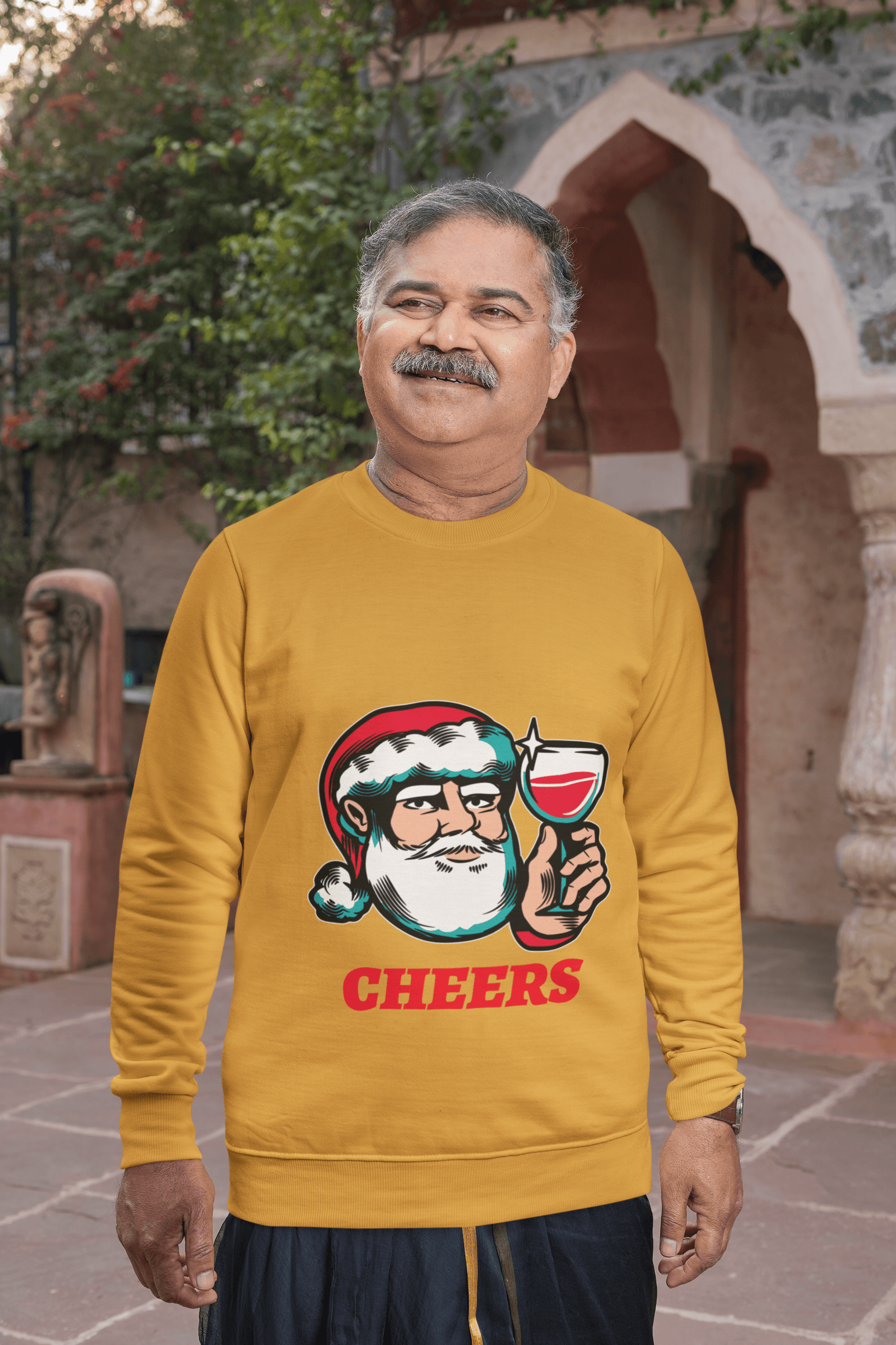 Cheers Santa Men's Sweatshirt - Lyssian
