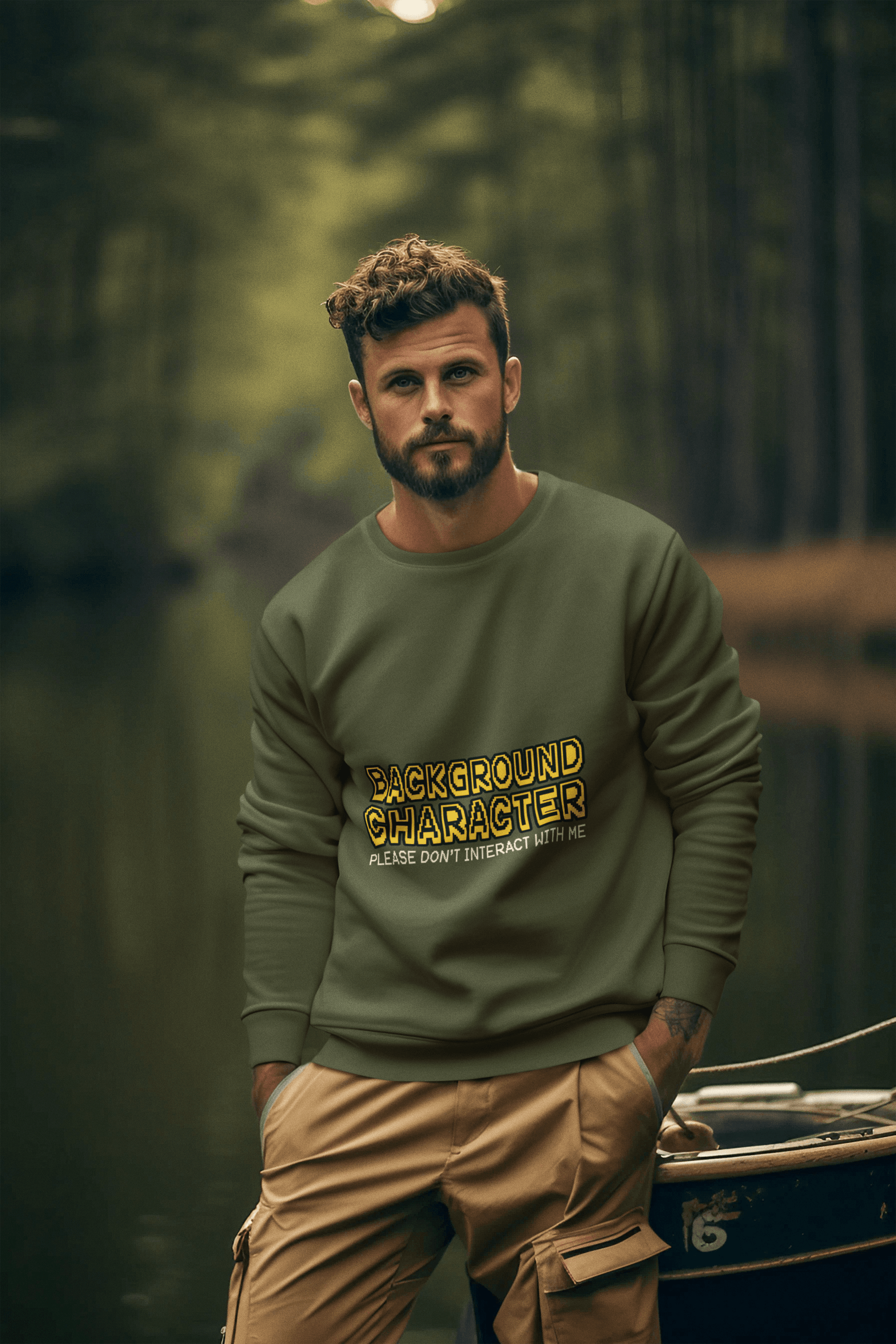 Background Character Men's Sweatshirt - Lyssian