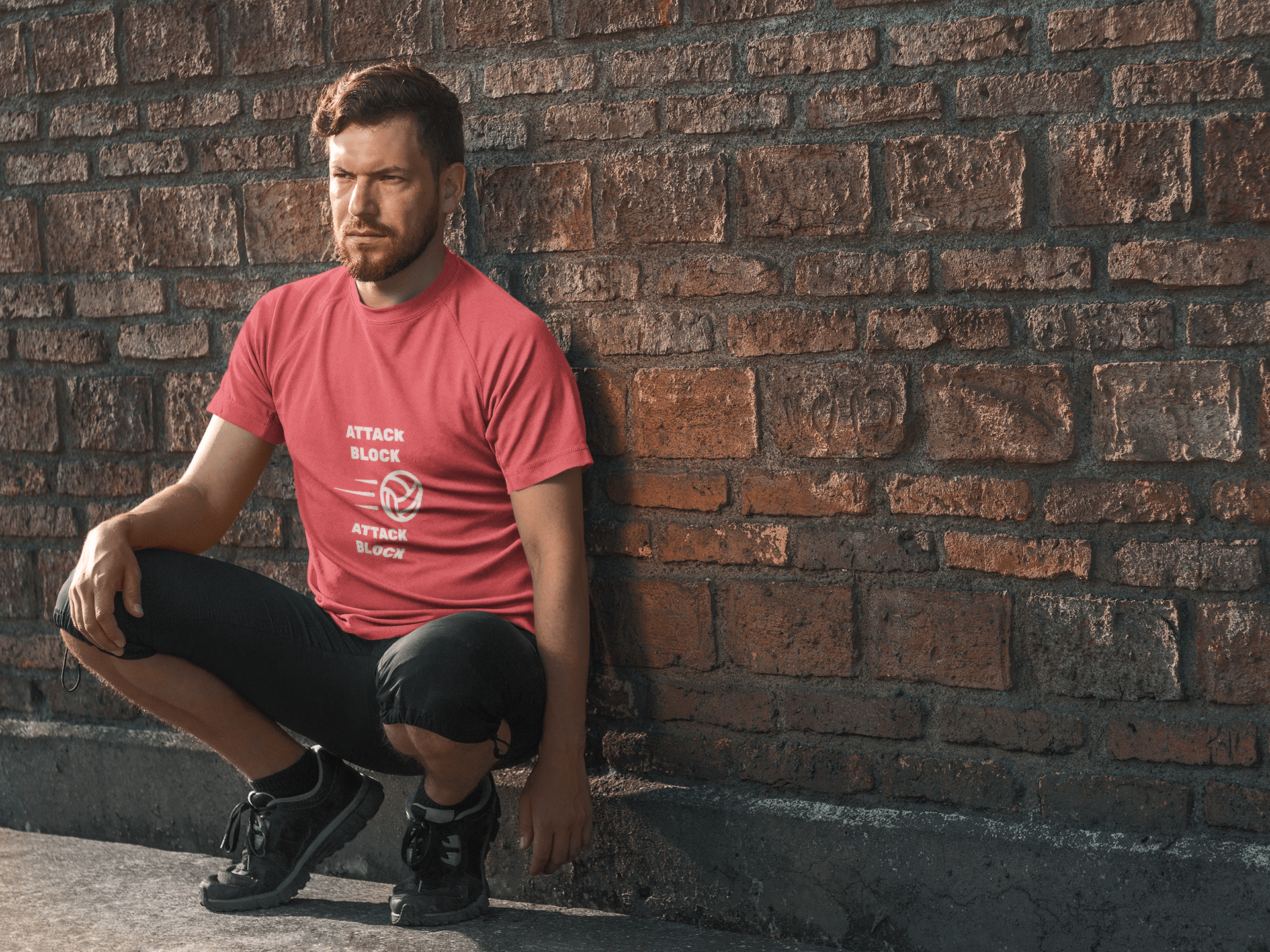 Attack Block Male Round Neck Half Sleeve T-shirt - Lyssian