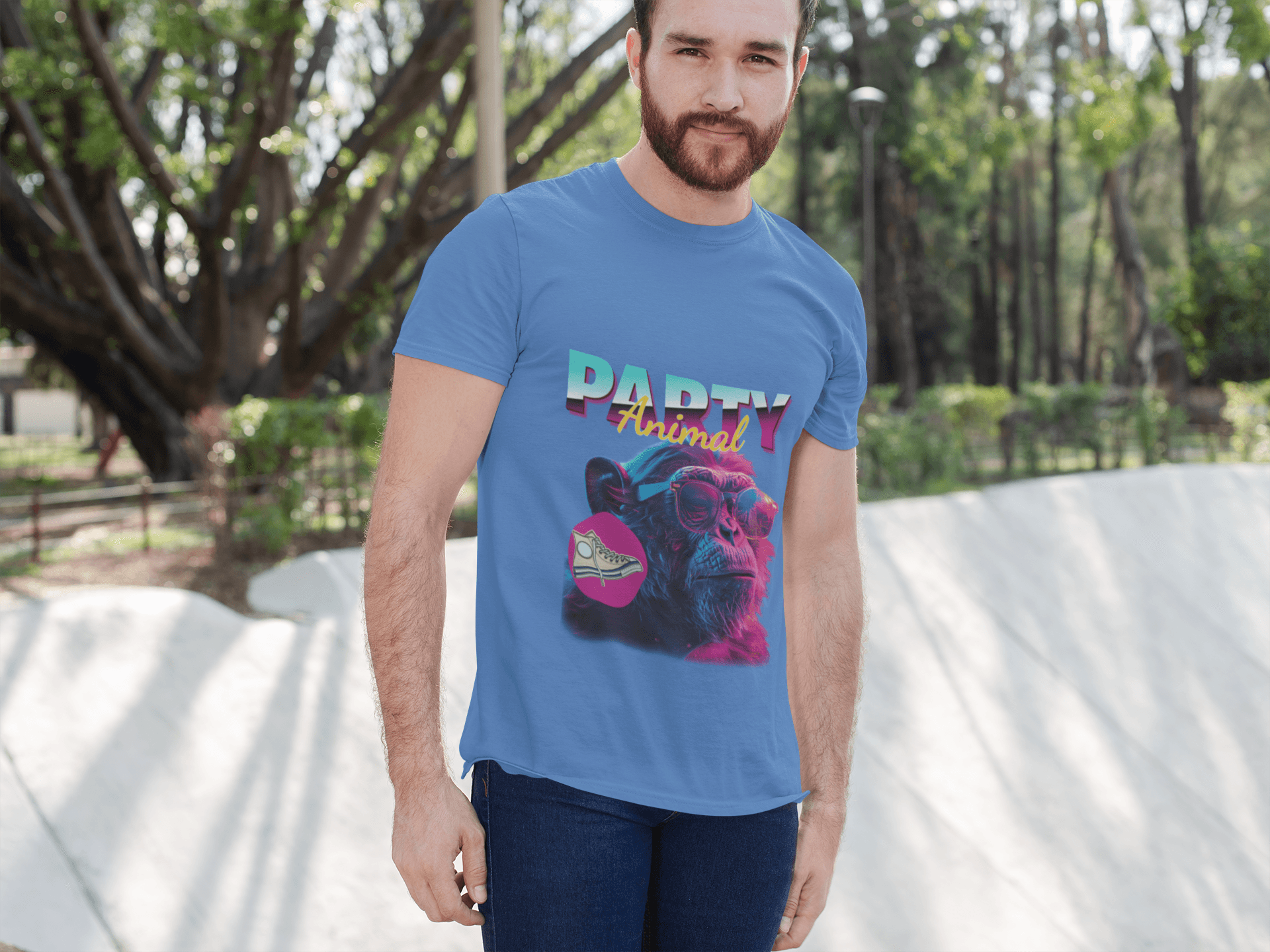 Party Animal's Men's Round Neck Half Sleeve T-shirt - Lyssian