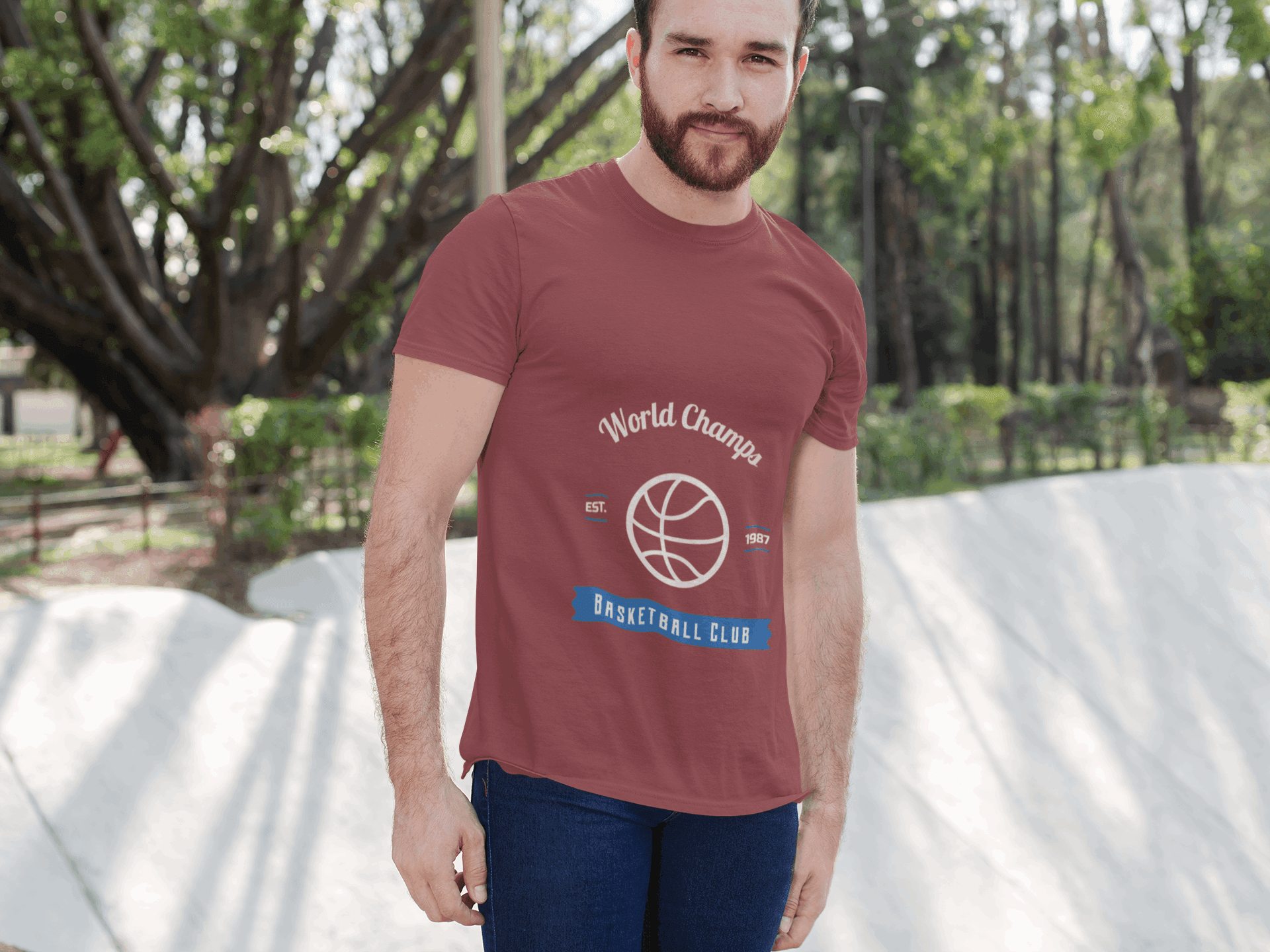 Basketball Club Male Round Neck Half Sleeve T-shirt - Lyssian