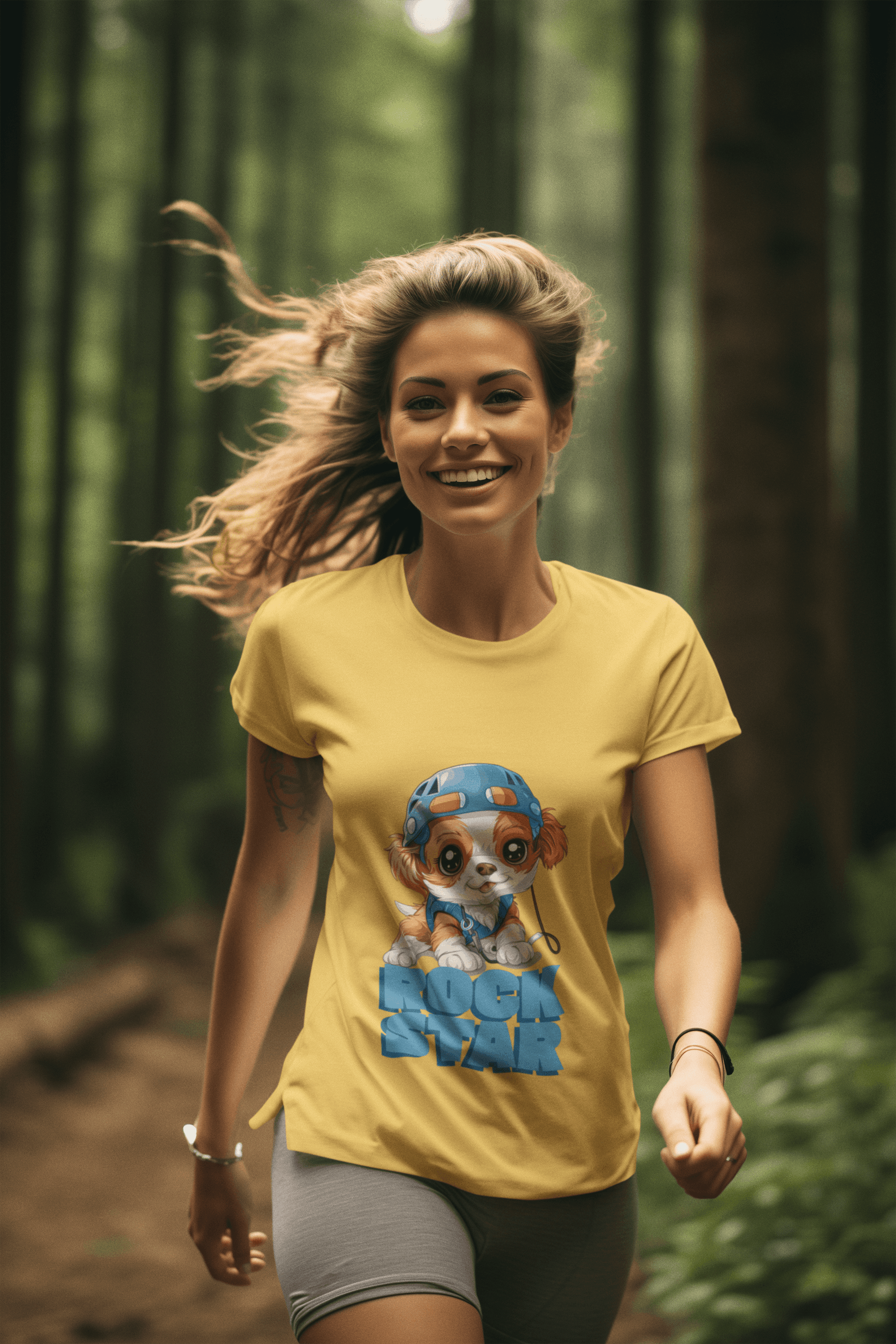 Rockstar Women's Round Neck Half Sleeve T-shirt - Lyssian