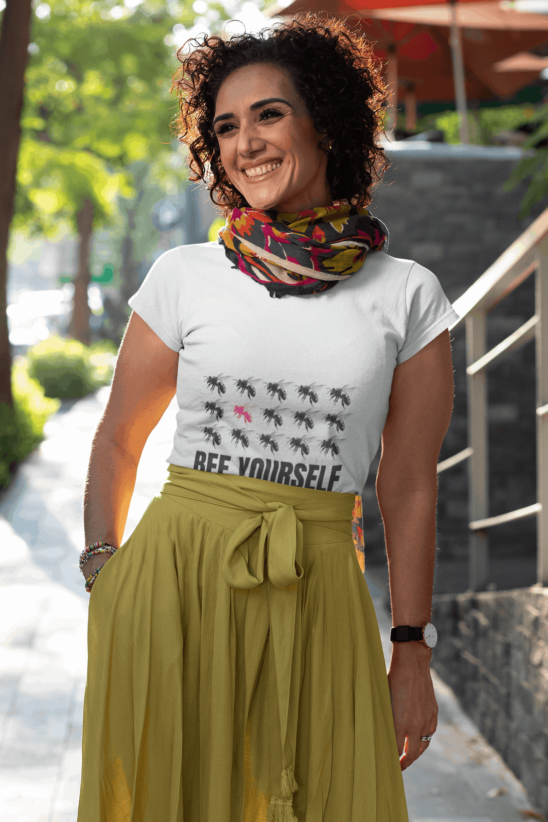 Be Yourself Women's Round Neck Half Sleeve T-shirt - Lyssian