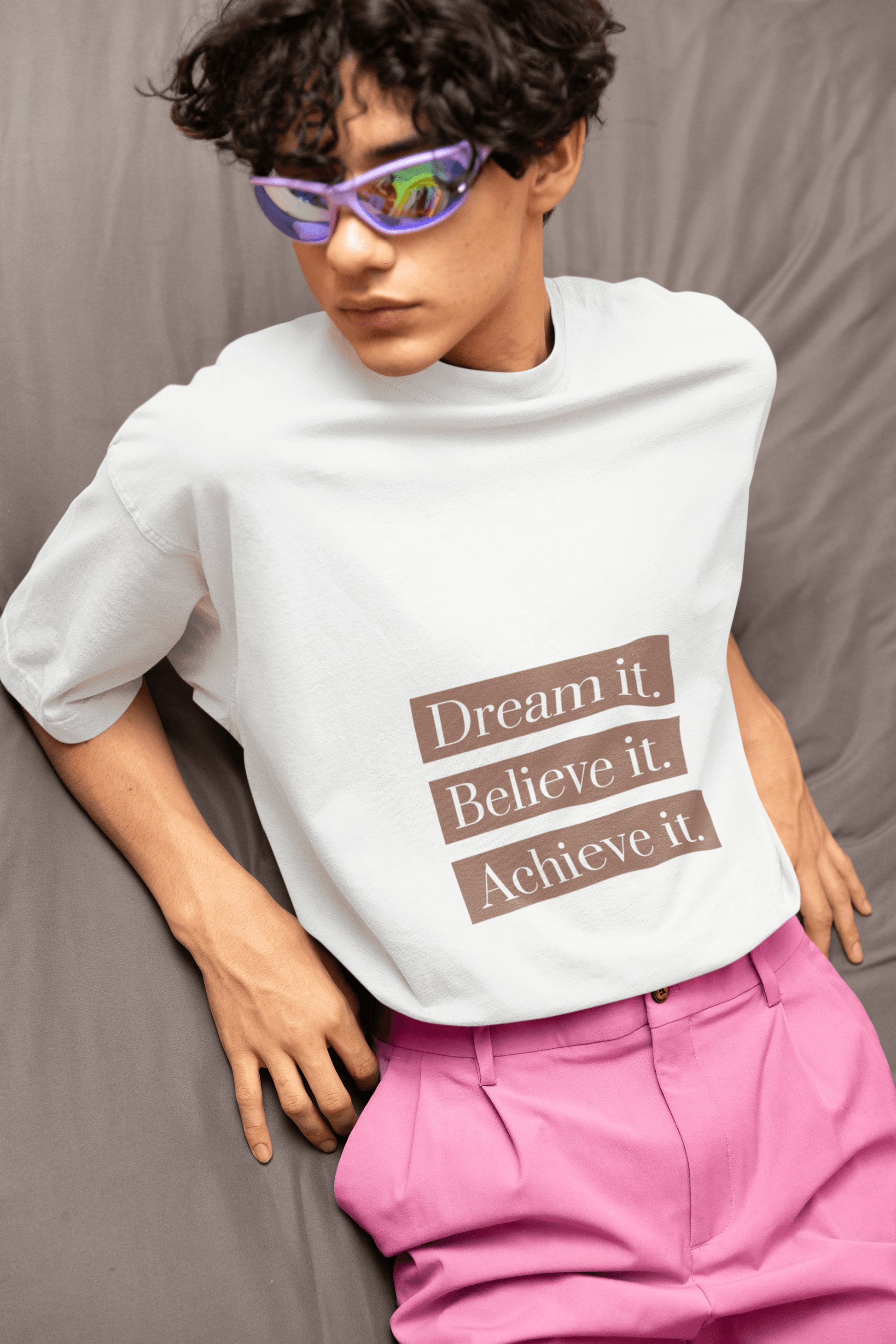 Achieve It Men's Oversized T-shirt - Lyssian