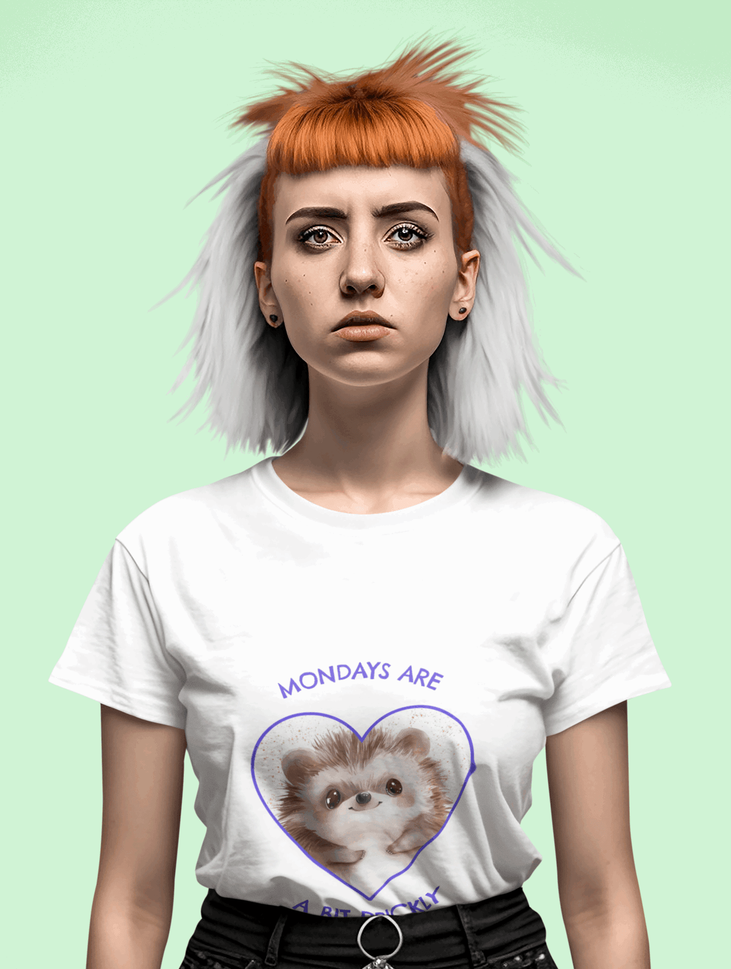 Bit Prickly Women's Round Neck Half Sleeve T-shirt - Lyssian