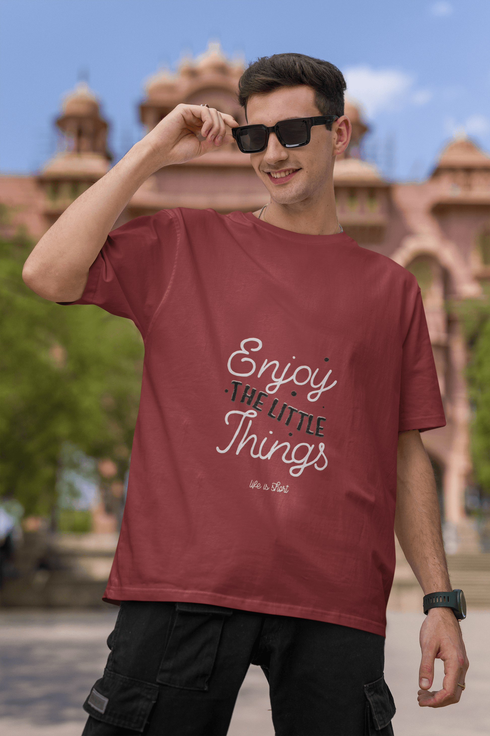 Enjoy Things Men's Oversized T-shirt - Lyssian