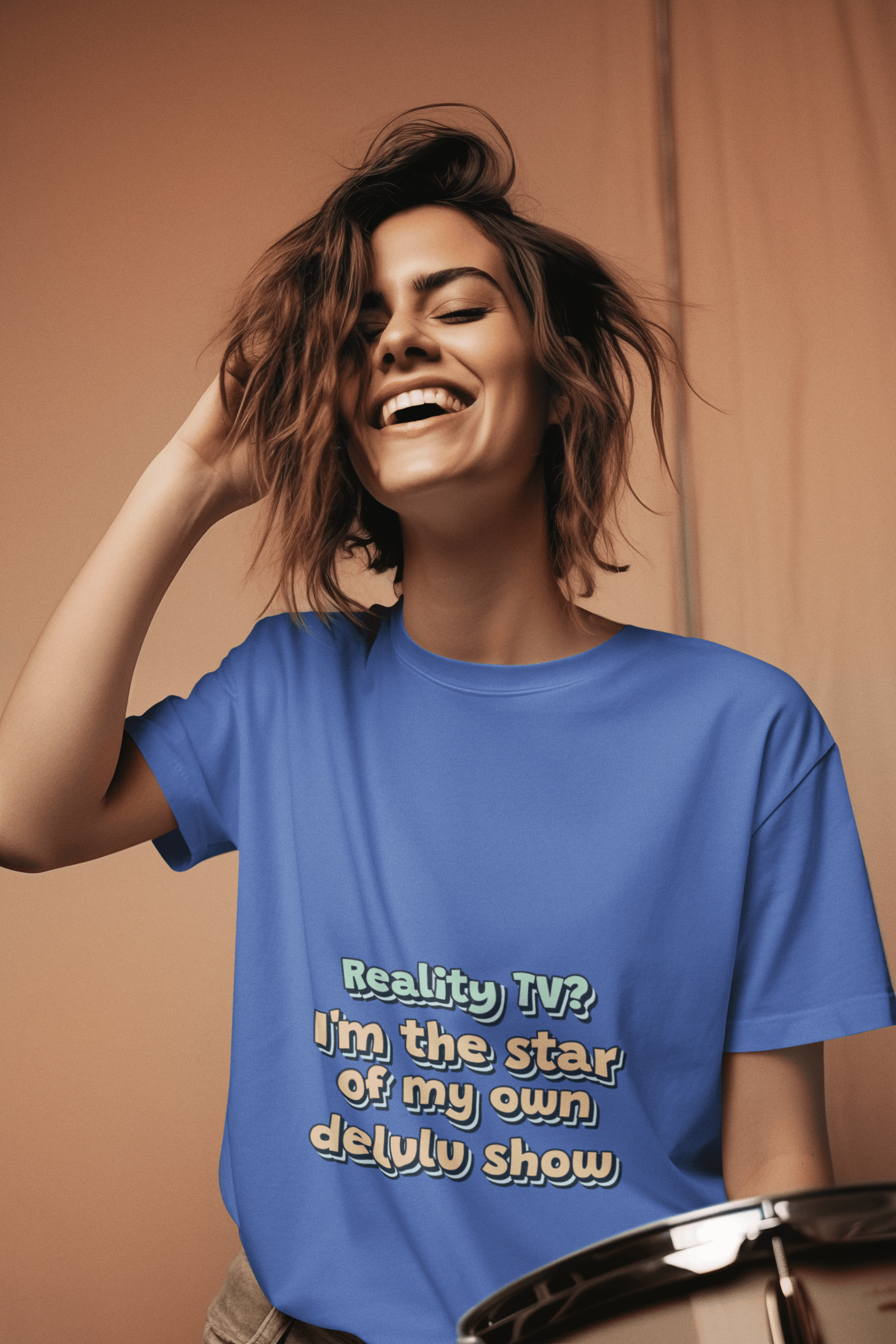 Delulu Show Women's Round Neck Half Sleeve T-shirt - Lyssian
