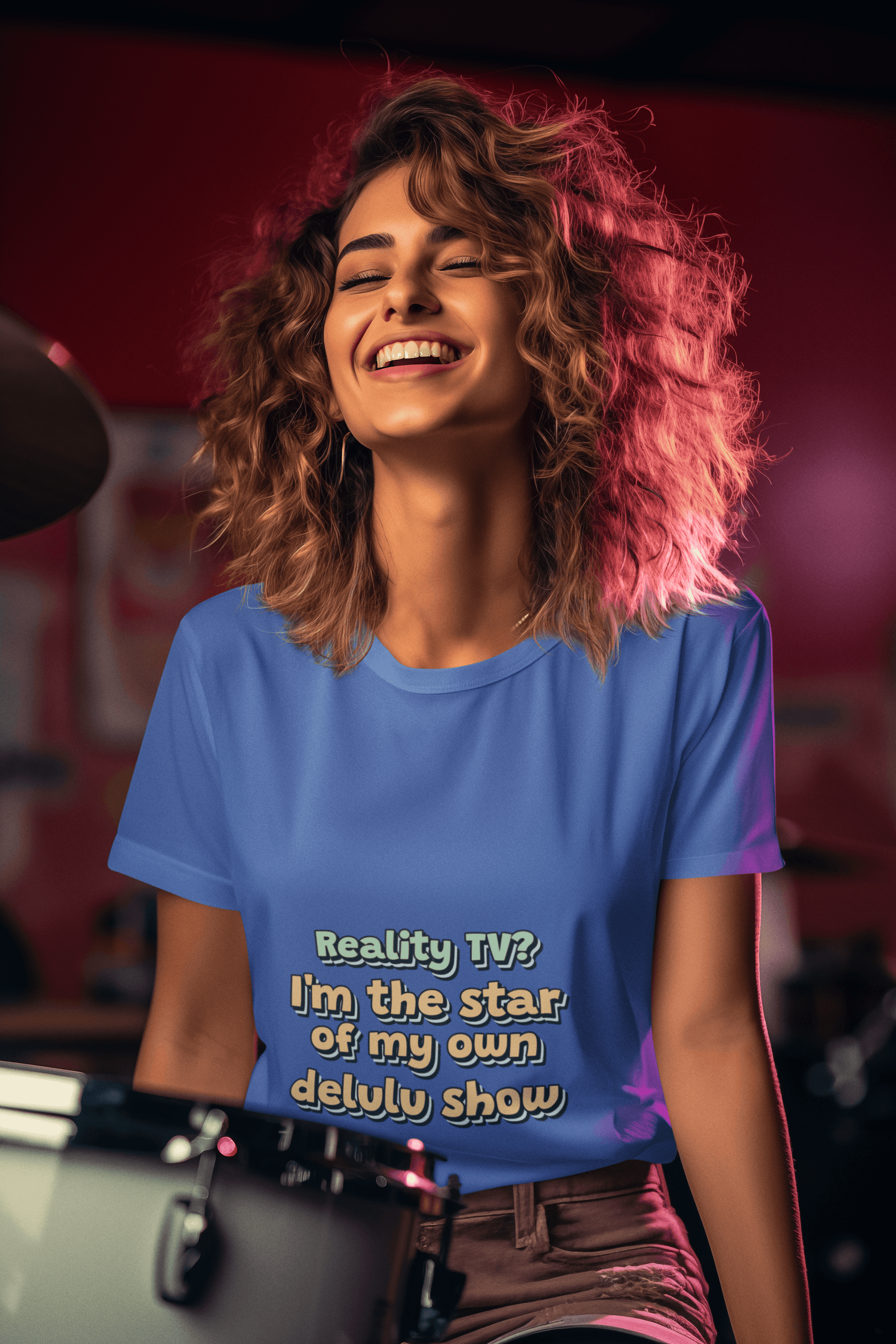 Delulu Show Women's Round Neck Half Sleeve T-shirt - Lyssian