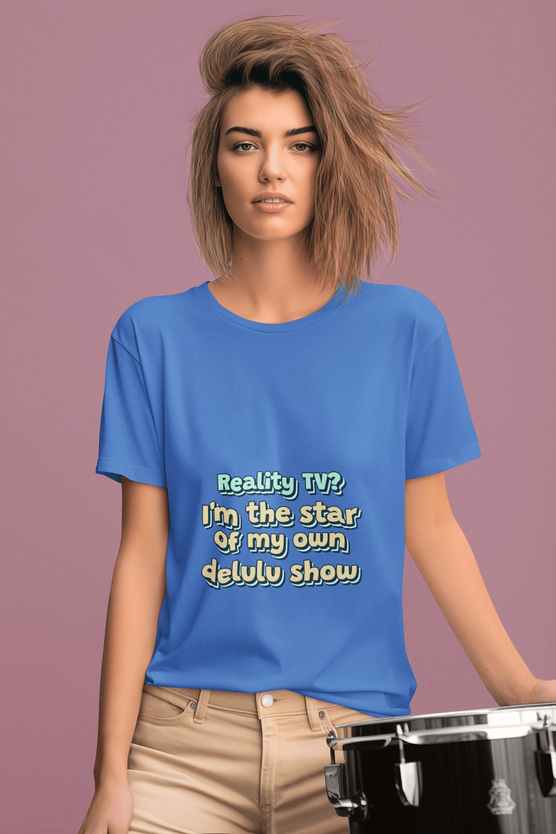 Delulu Show Women's Round Neck Half Sleeve T-shirt - Lyssian