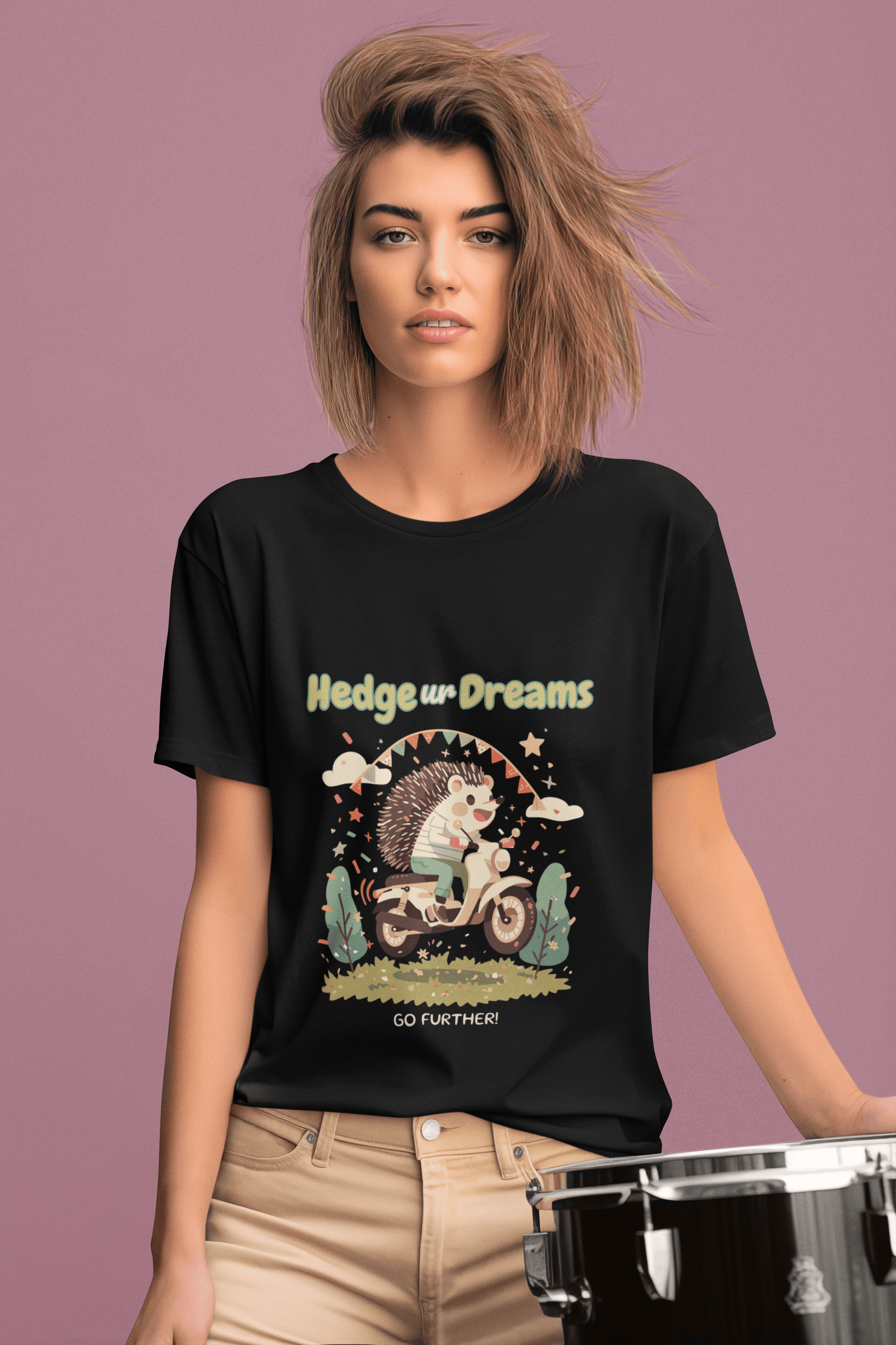 Dream Hedge Women's Round Neck Half Sleeve T-shirt - Lyssian