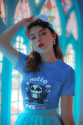 Adventure Begins Women's Round Neck Half Sleeve T-shirt - Lyssian