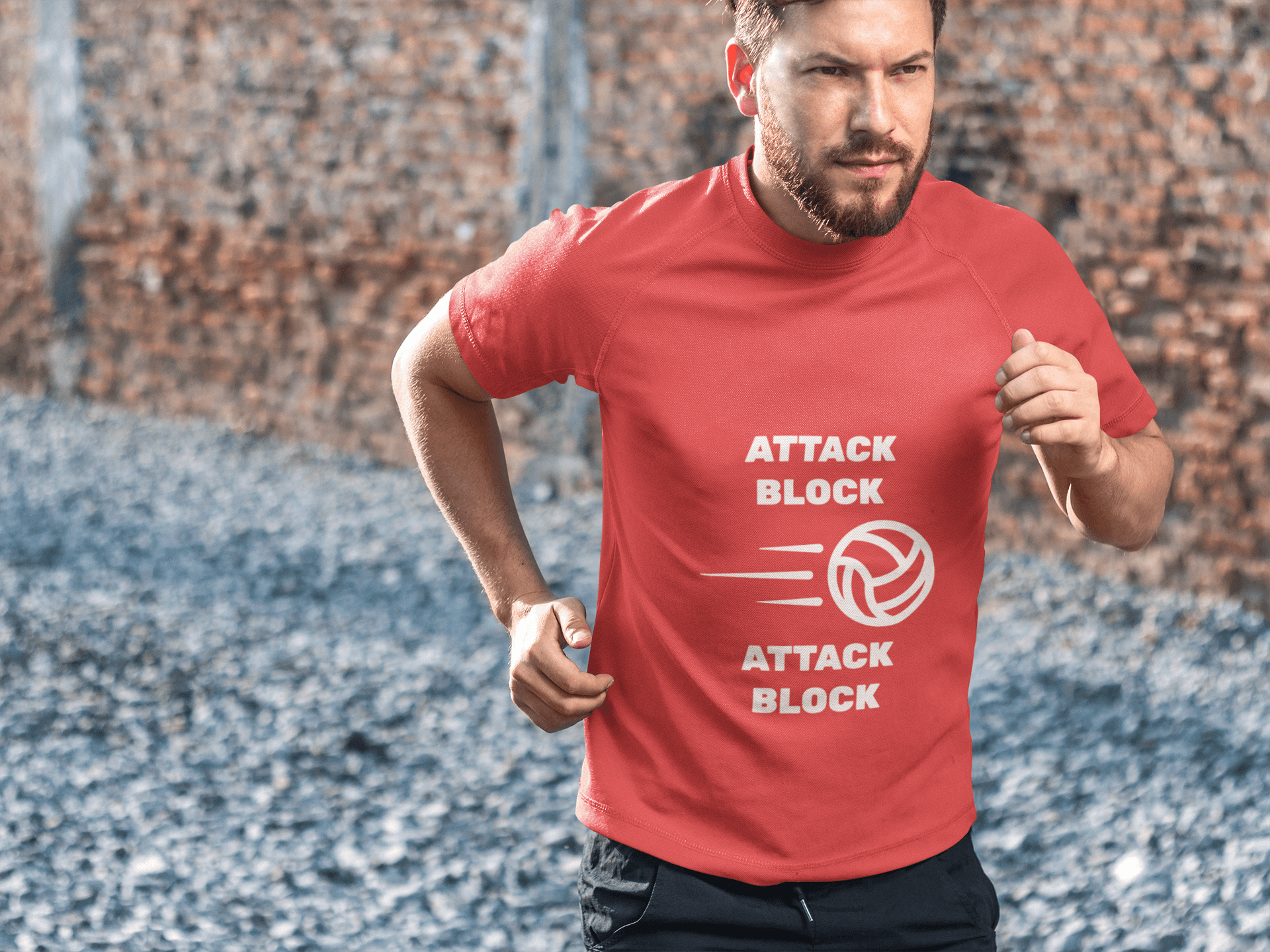 Attack Block Male Round Neck Half Sleeve T-shirt - Lyssian