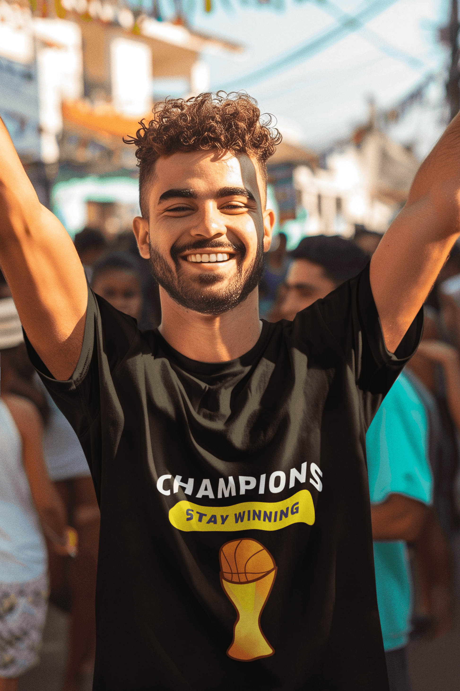 Champions Male Round Neck Half Sleeve T-shirt - Lyssian