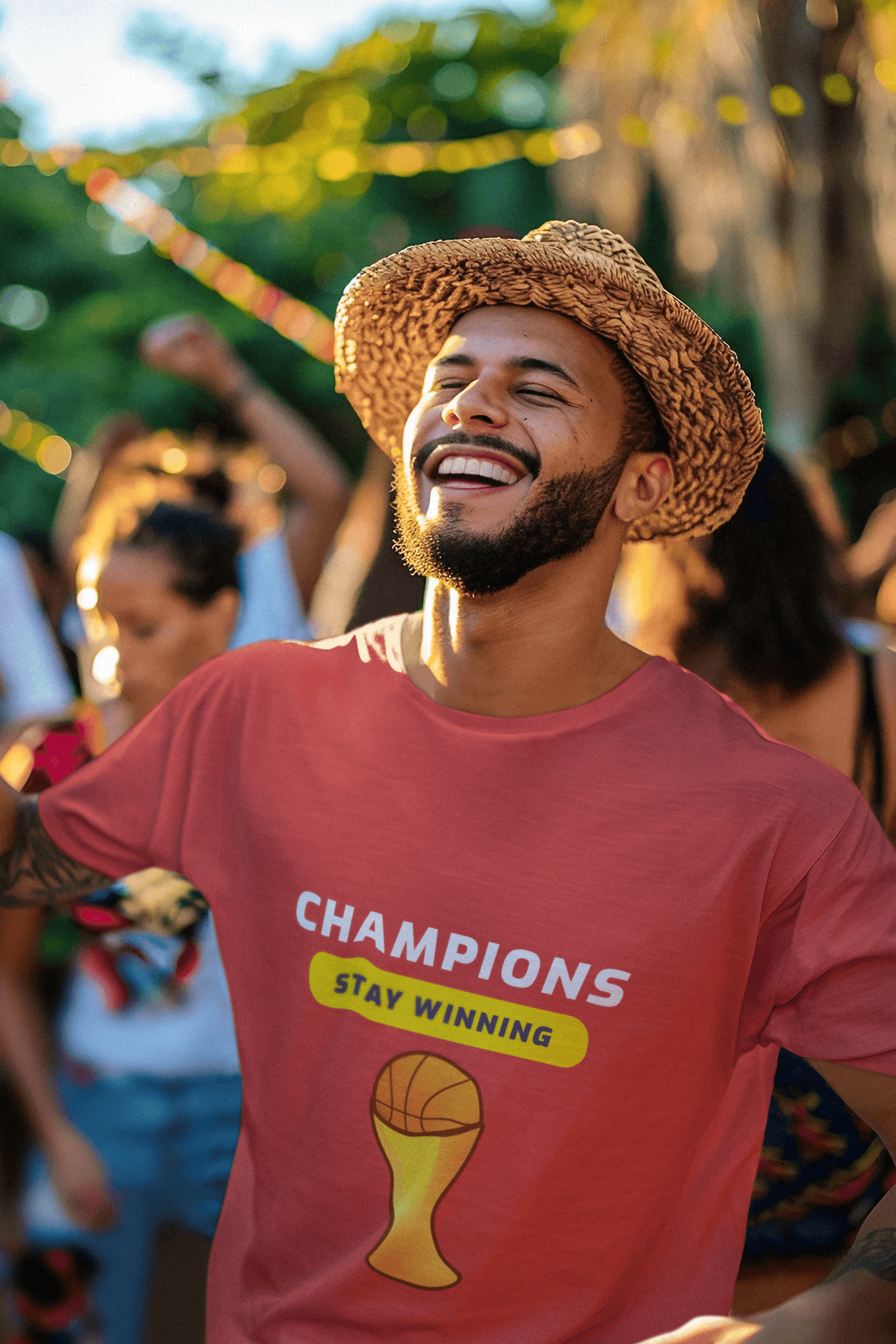 Champions Male Round Neck Half Sleeve T-shirt - Lyssian