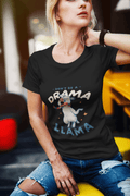 Drama Llama Women's Round Neck Half Sleeve T-shirt - Lyssian