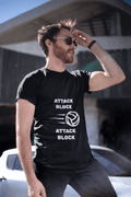 Attack Block Male Round Neck Half Sleeve T-shirt - Lyssian