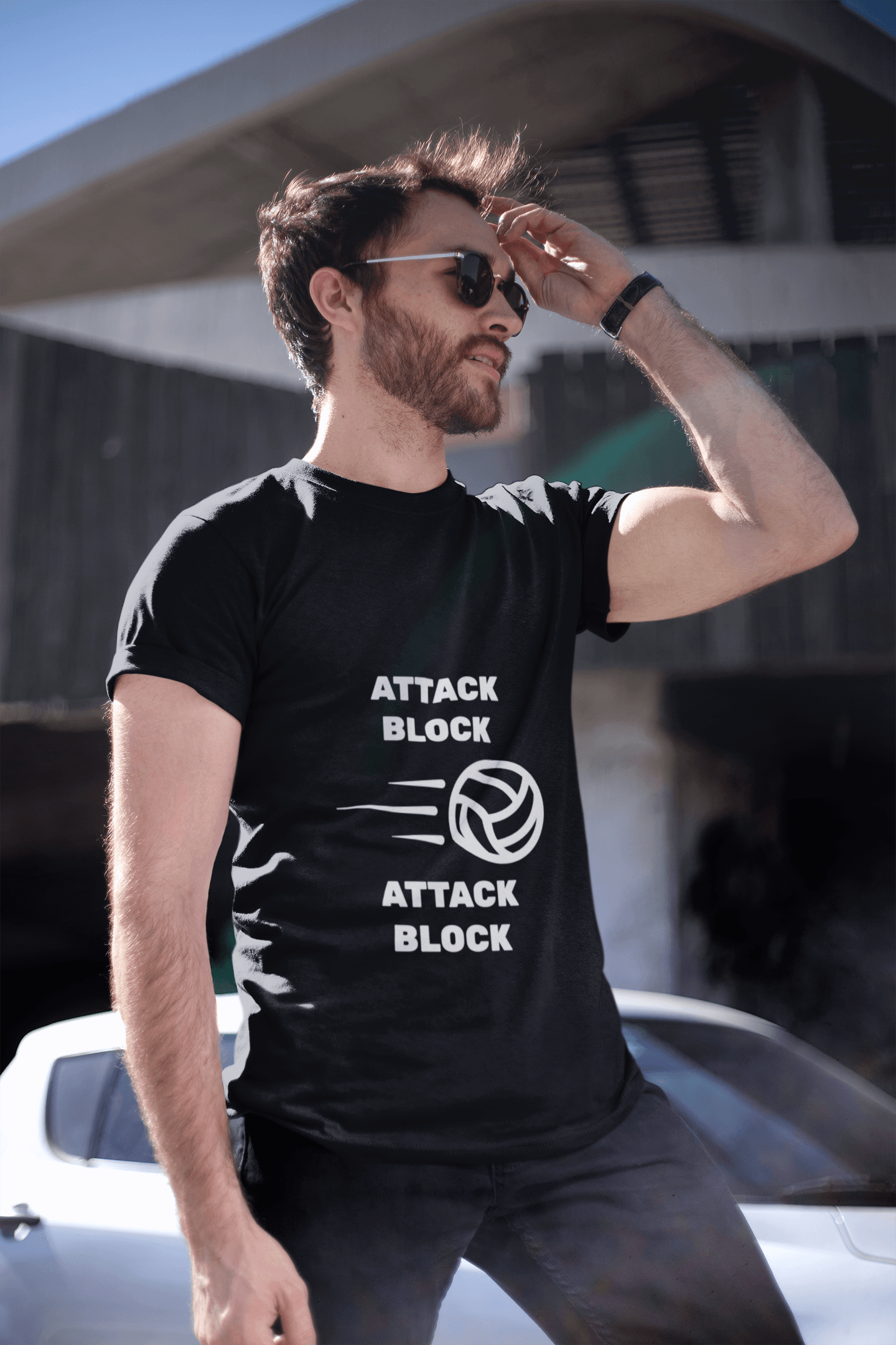 Attack Block Male Round Neck Half Sleeve T-shirt - Lyssian