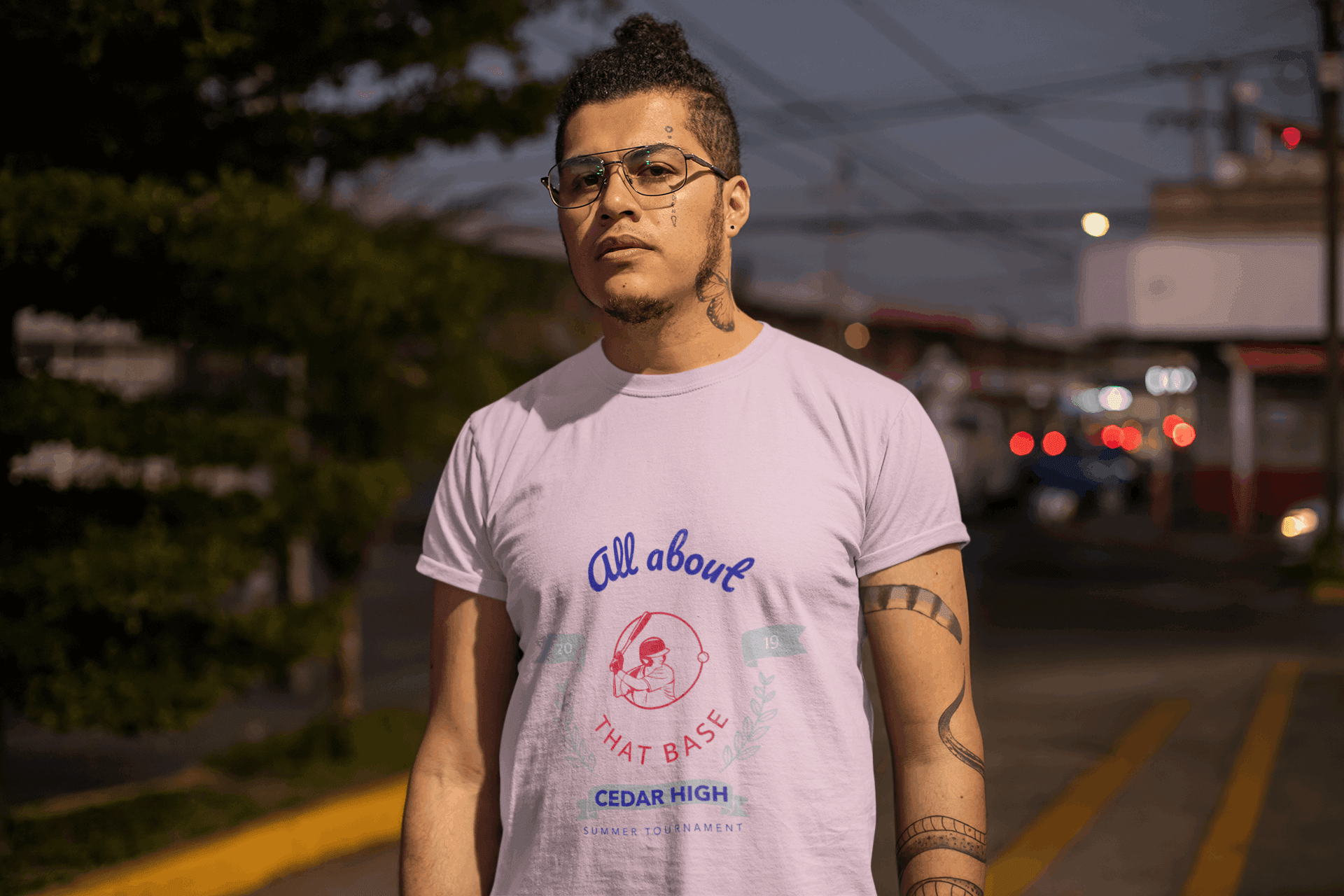 Cedar High Male Round Neck Half Sleeve T-shirt - Lyssian