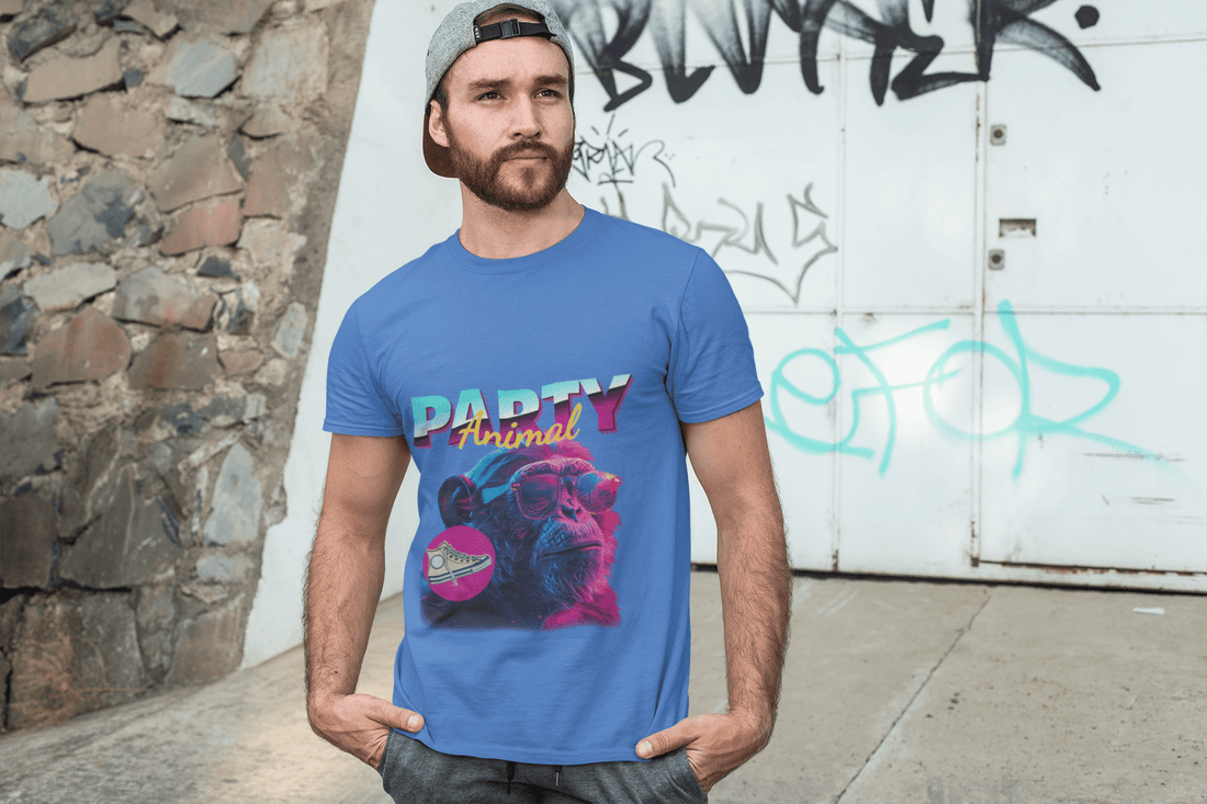 Party Animal's Men's Round Neck Half Sleeve T-shirt - Lyssian