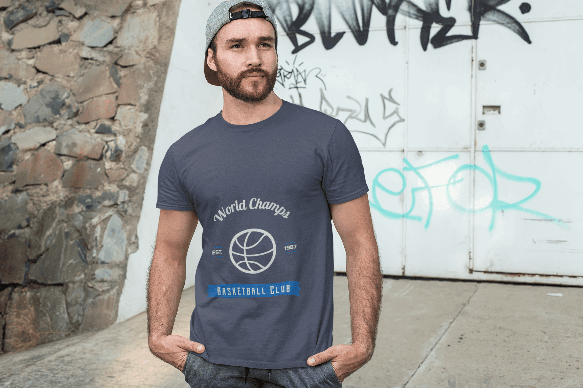 Basketball Club Male Round Neck Half Sleeve T-shirt - Lyssian