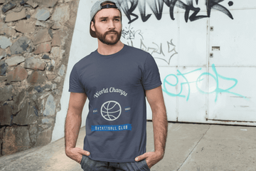 Basketball Club Male Round Neck Half Sleeve T-shirt - Lyssian