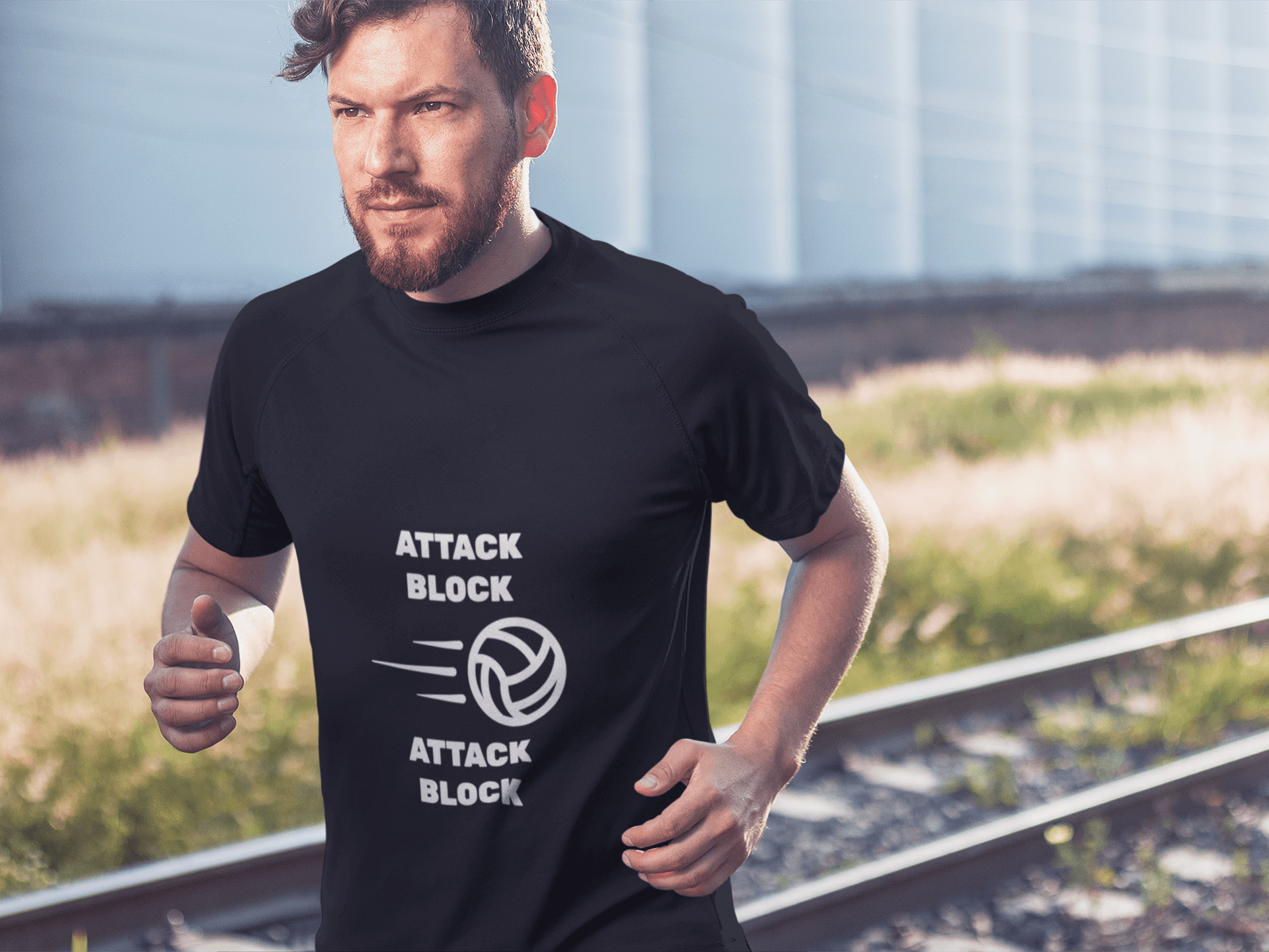 Attack Block Male Round Neck Half Sleeve T-shirt - Lyssian