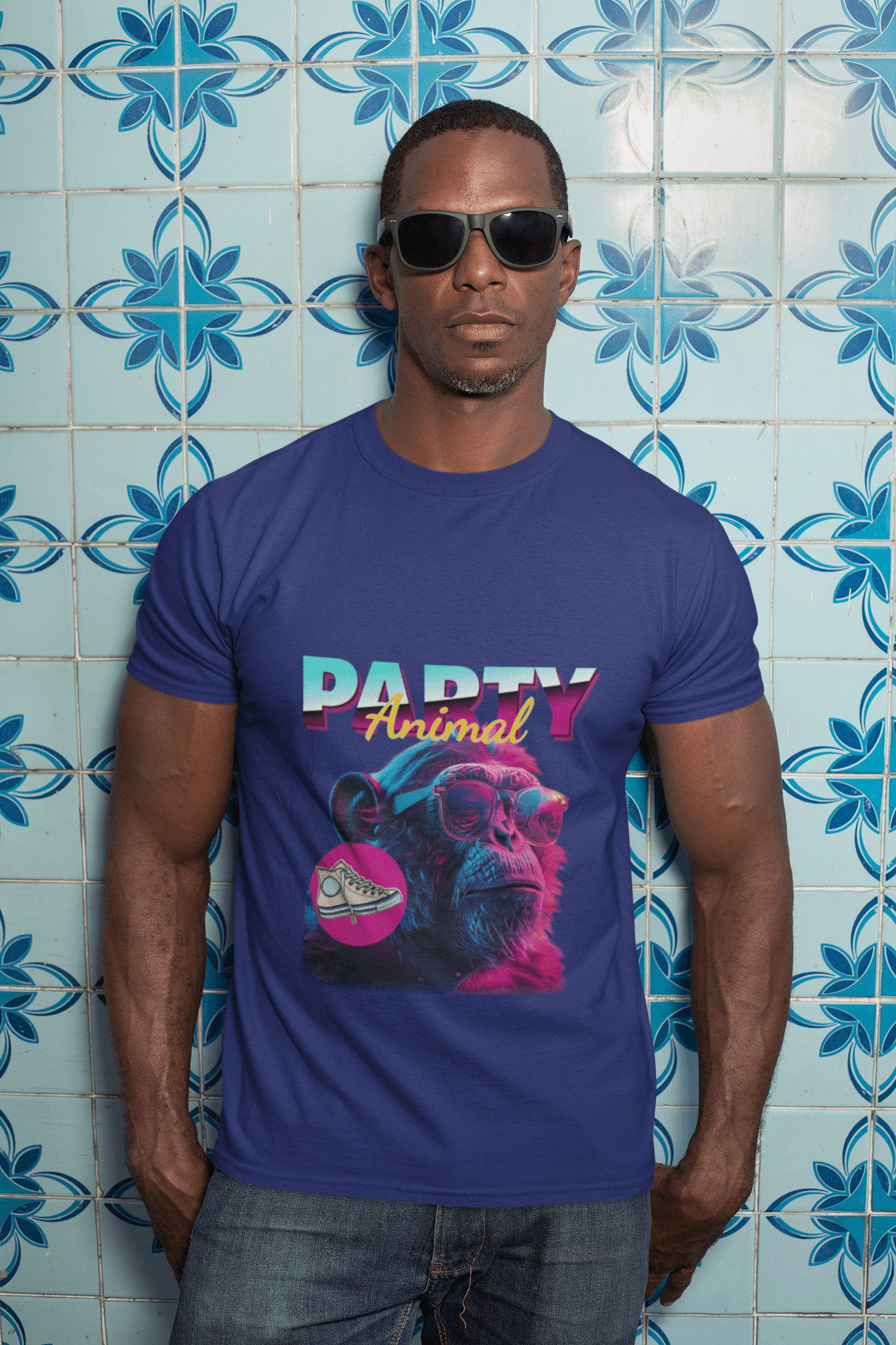 Party Animal's Men's Round Neck Half Sleeve T-shirt - Lyssian