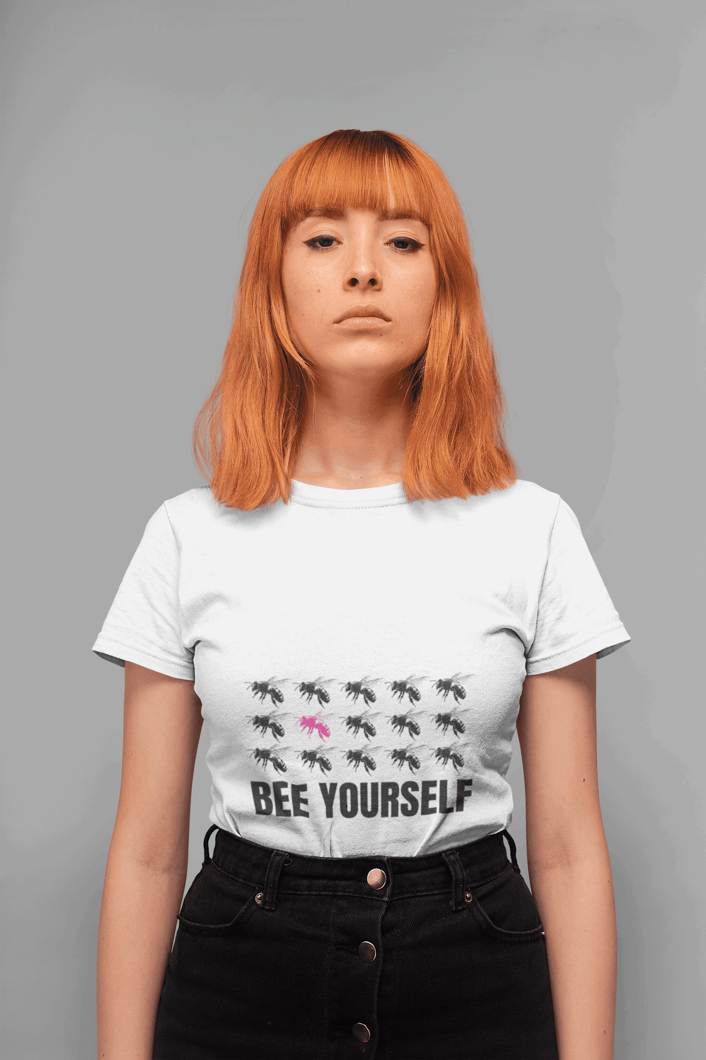 Be Yourself Women's Round Neck Half Sleeve T-shirt - Lyssian