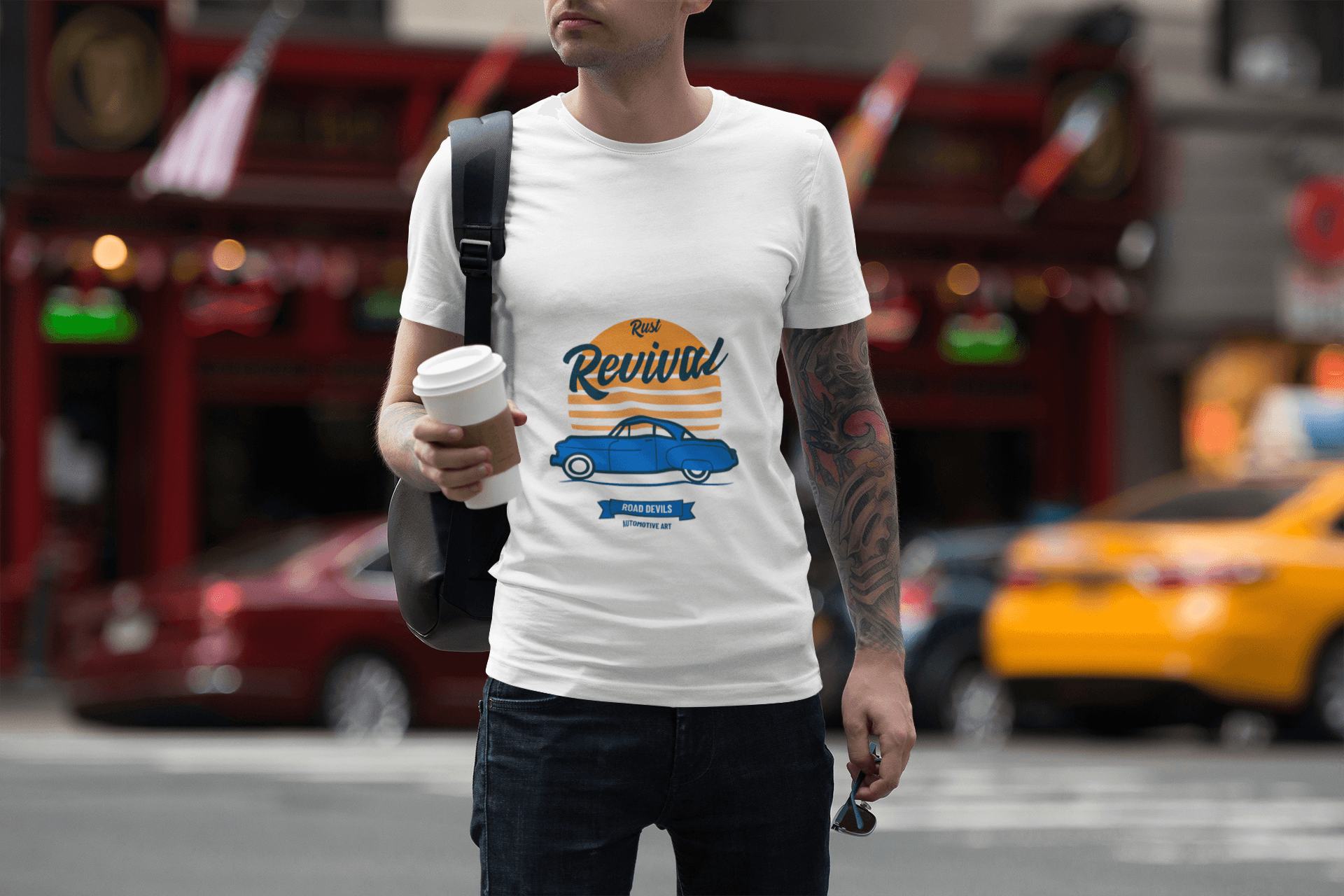 Classic Revival Male Round Neck Half Sleeve T-shirt - Lyssian