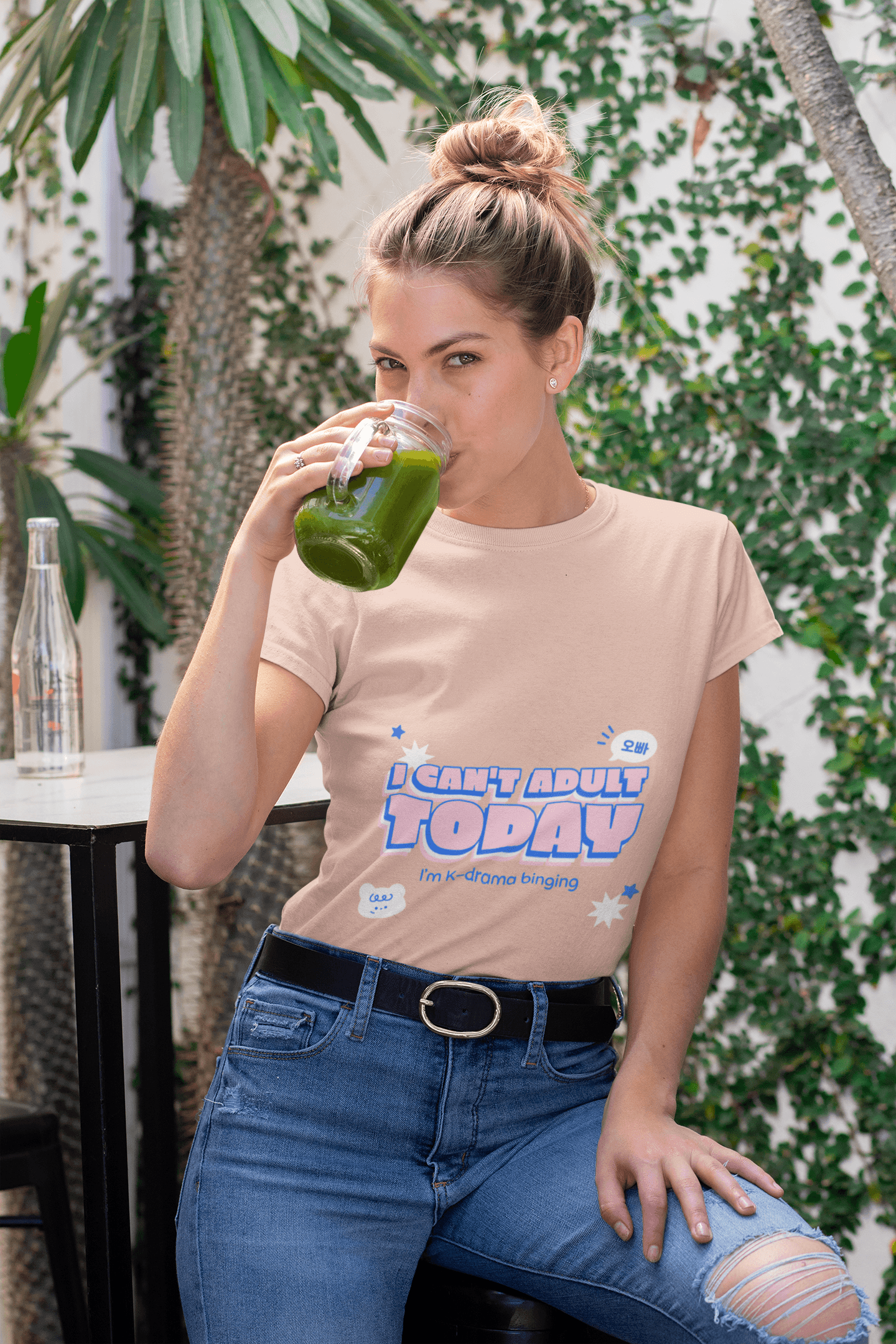 Can't Adult Women's Round Neck Half Sleeve T-shirt - Lyssian