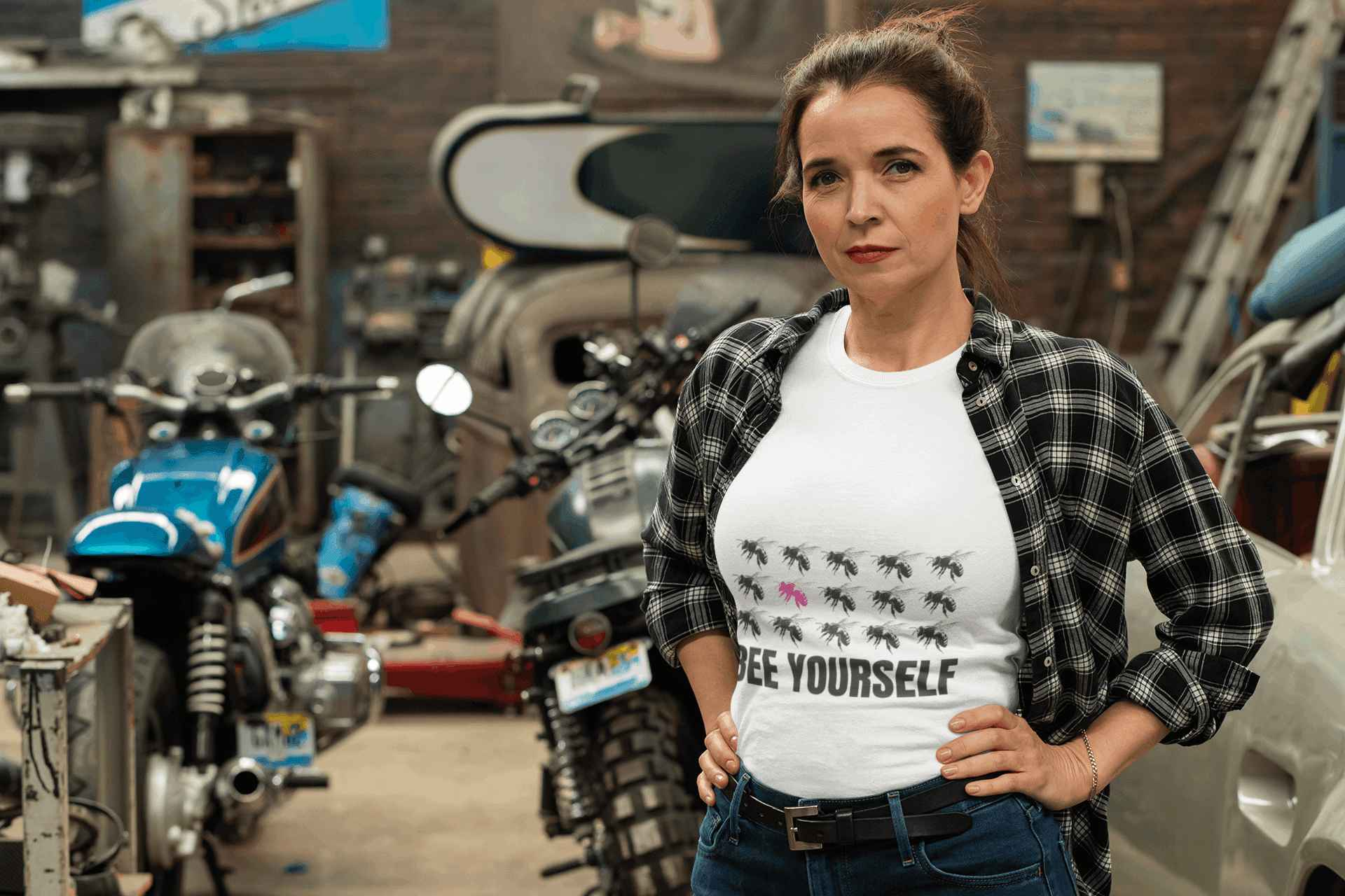 Be Yourself Women's Round Neck Half Sleeve T-shirt1621243260e1af0c20-0