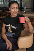 A Girl Women's Round Neck Half Sleeve T-shirt