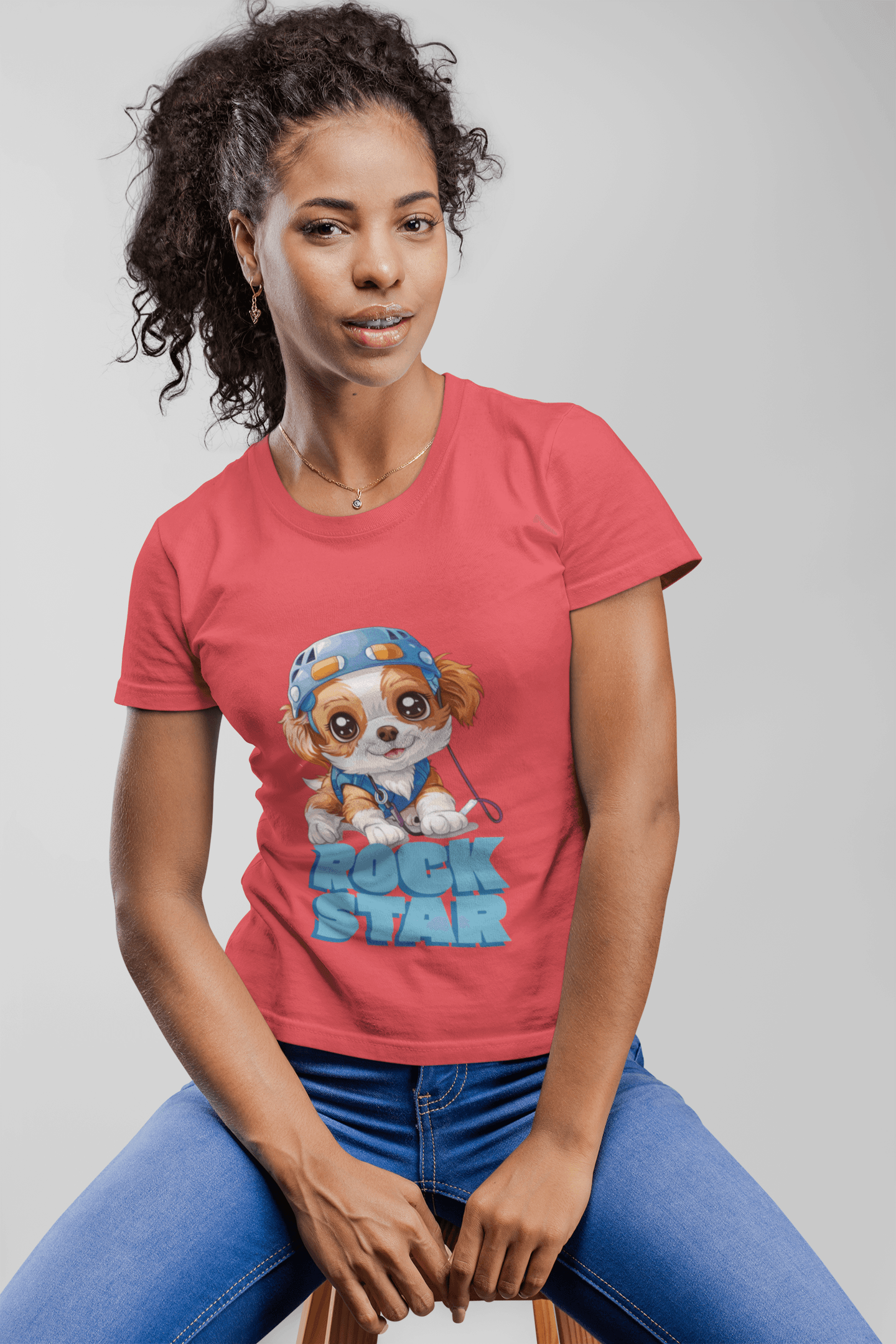 Rockstar Women's Round Neck Half Sleeve T-shirt - Lyssian