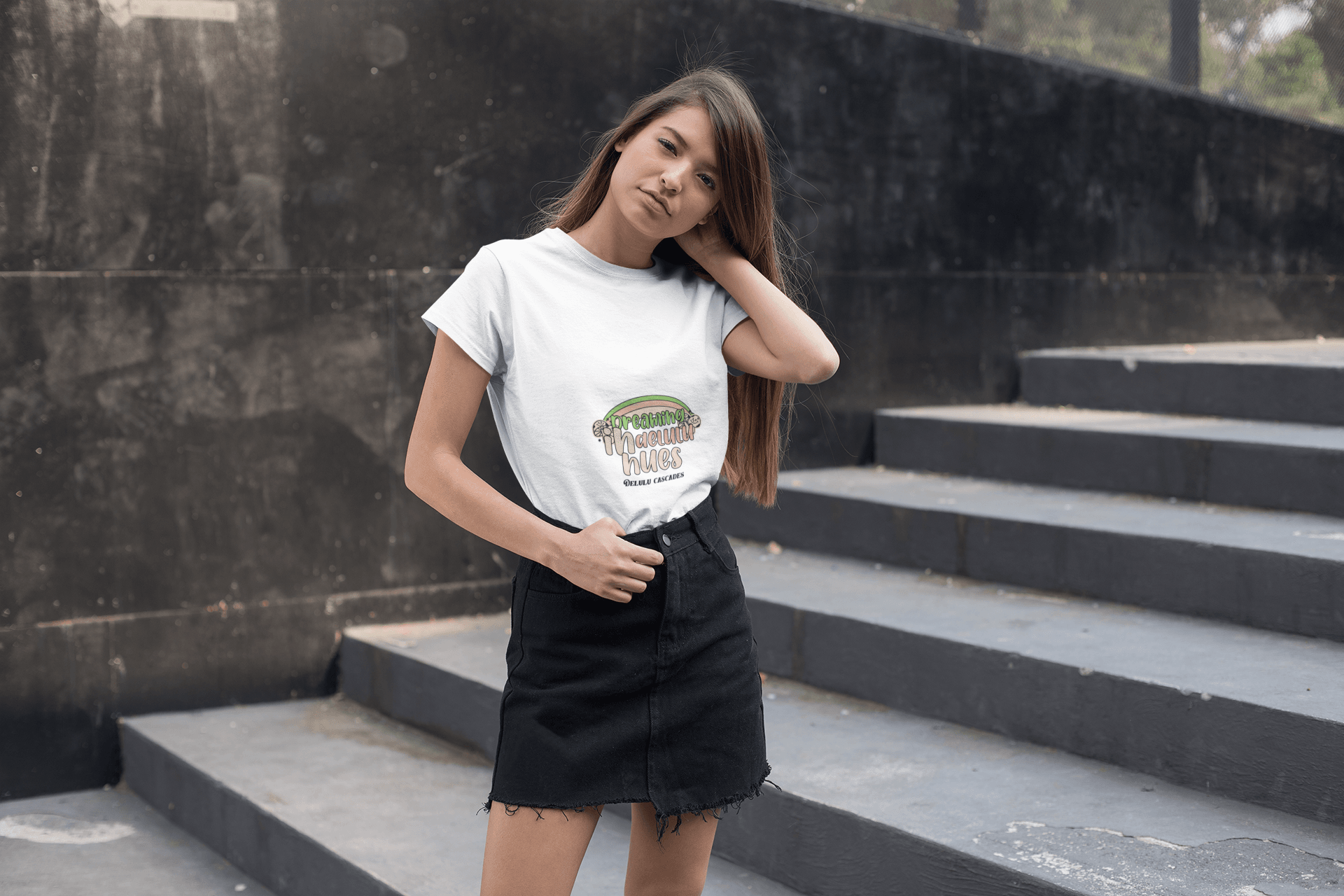 Delulu Hues Women's Round Neck Half Sleeve T-shirt - Lyssian