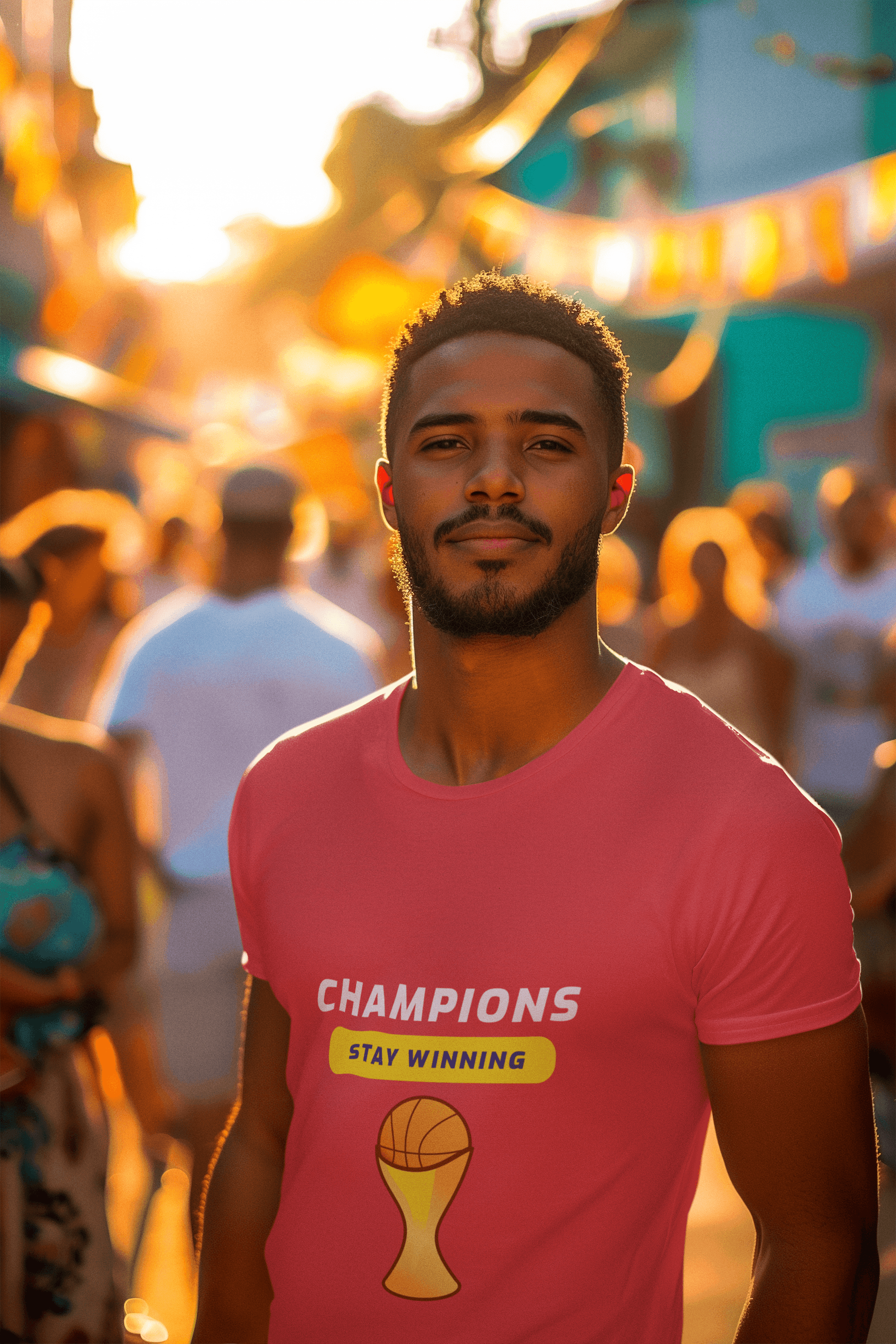 Champions Male Round Neck Half Sleeve T-shirt - Lyssian