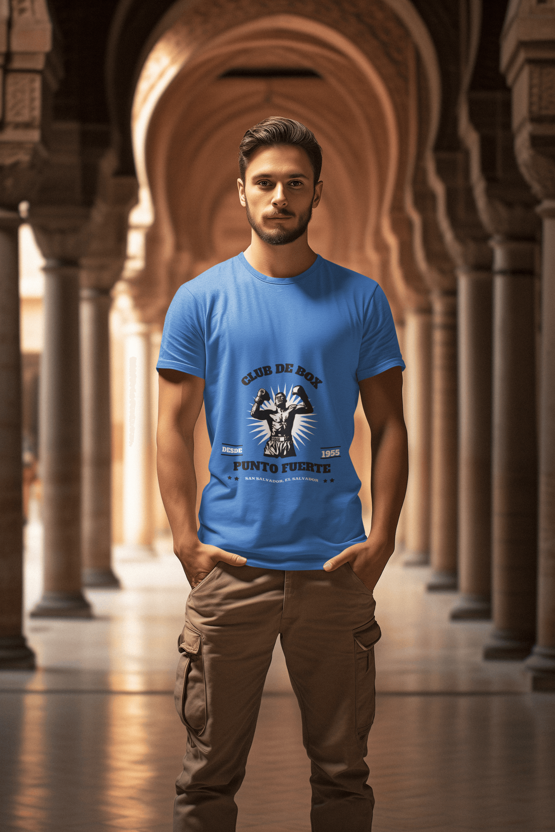 Club De Box Male Round Neck Half Sleeve T-shirt - Lyssian
