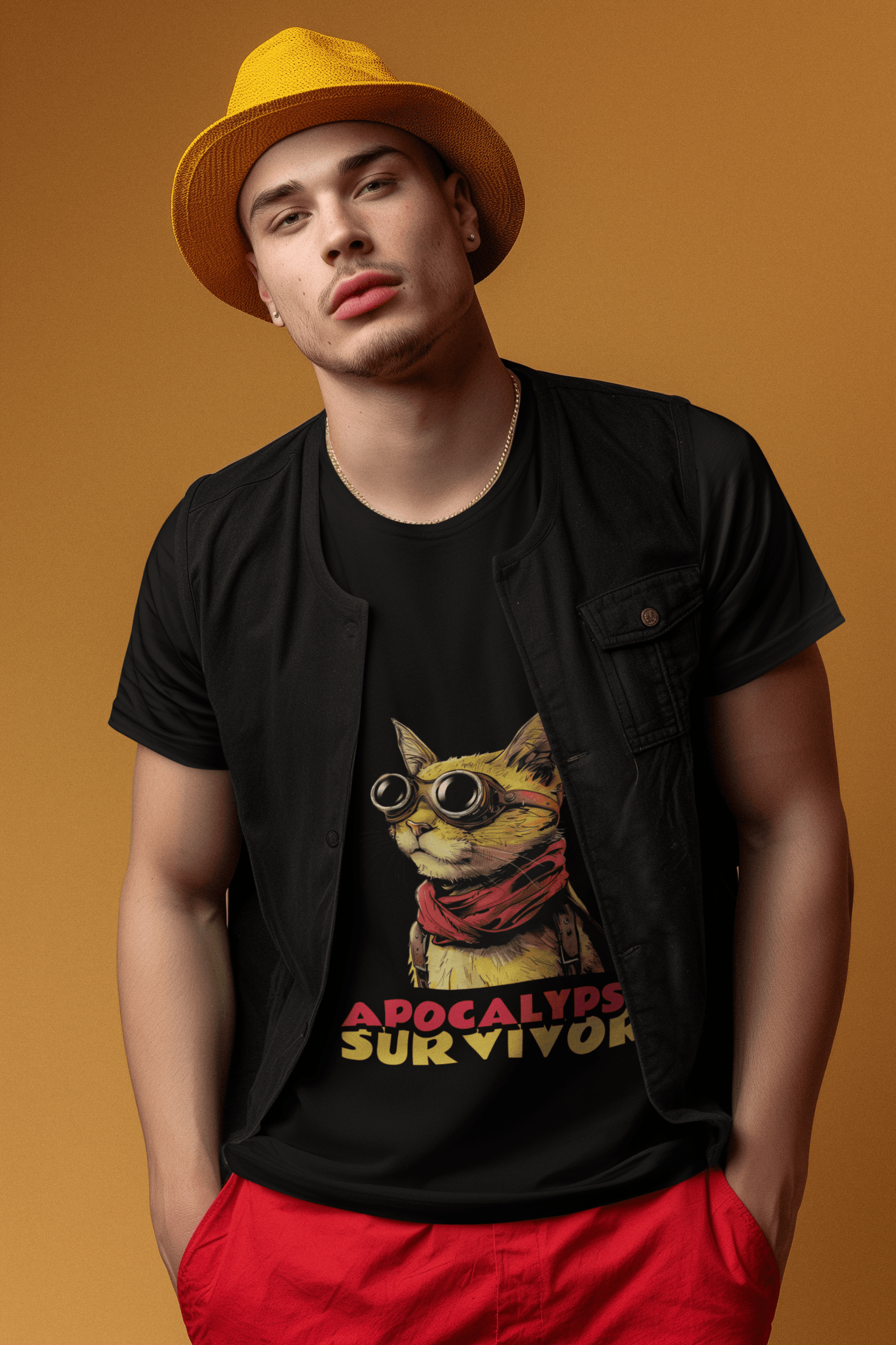 Apocalypse Survivor Male Round Neck Half Sleeve T-shirt - Lyssian