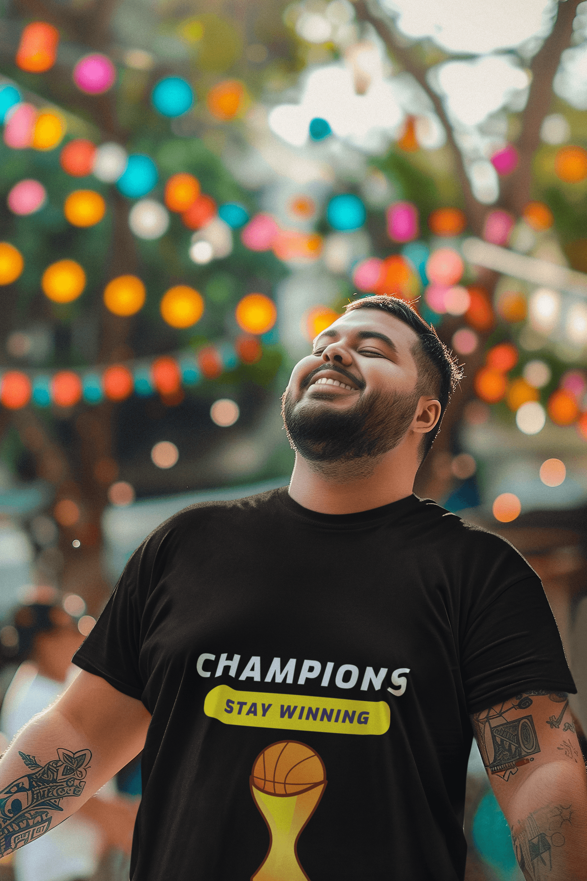 Champions Male Round Neck Half Sleeve T-shirt - Lyssian