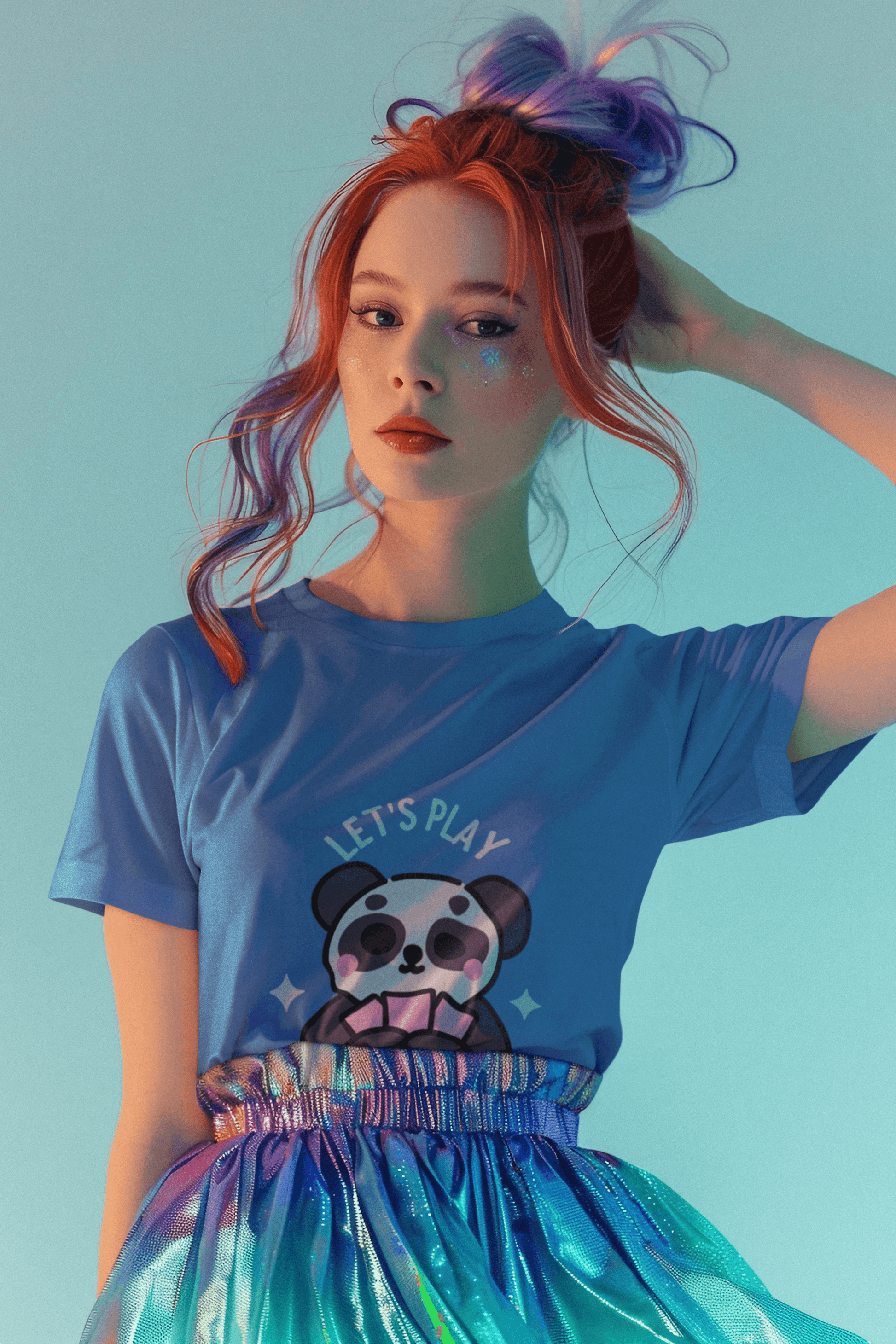 All Night Women's Round Neck Half Sleeve T-shirt - Lyssian