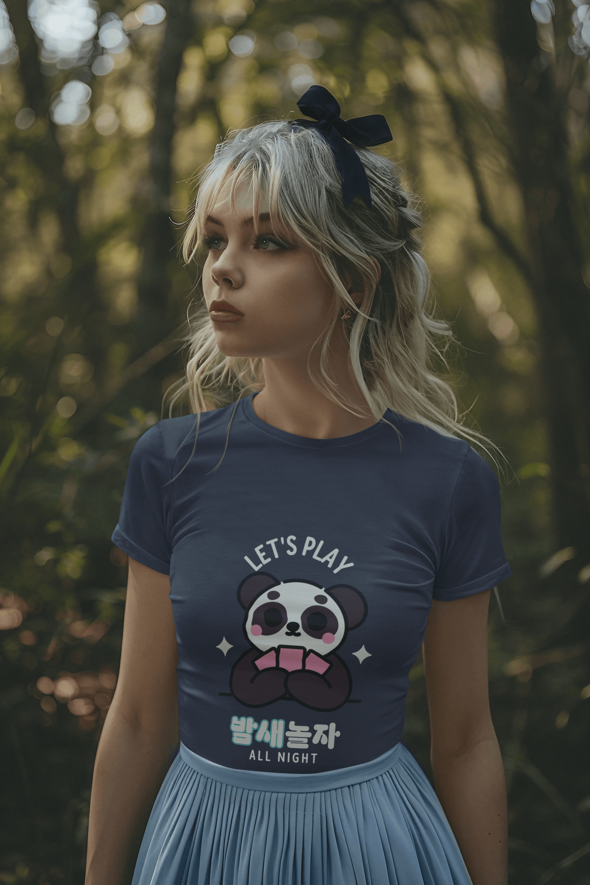 All Night Women's Round Neck Half Sleeve T-shirt - Lyssian