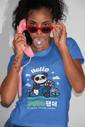 Baby Panda Women's Round Neck Half Sleeve T-shirt - Lyssian